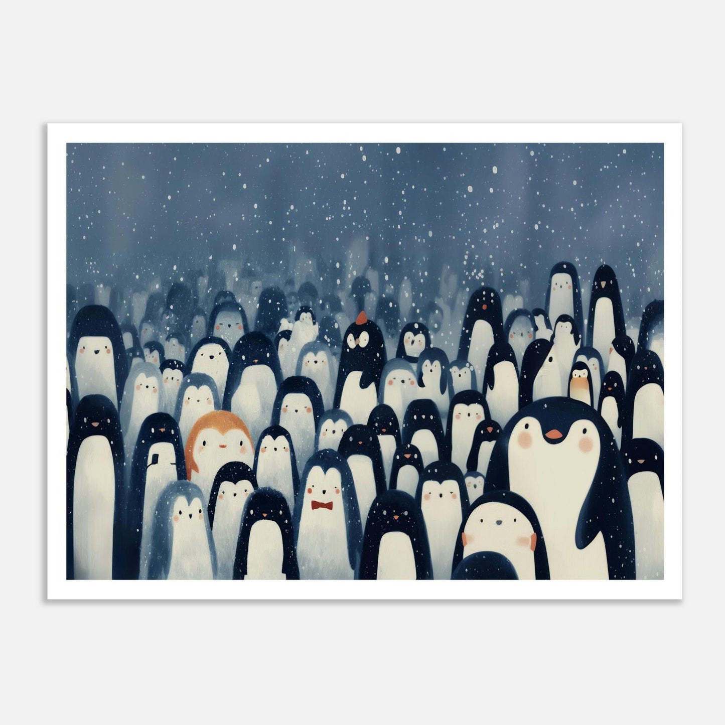 MYSTBIT ART | Chilling Penguin Club Art Print Wall Art