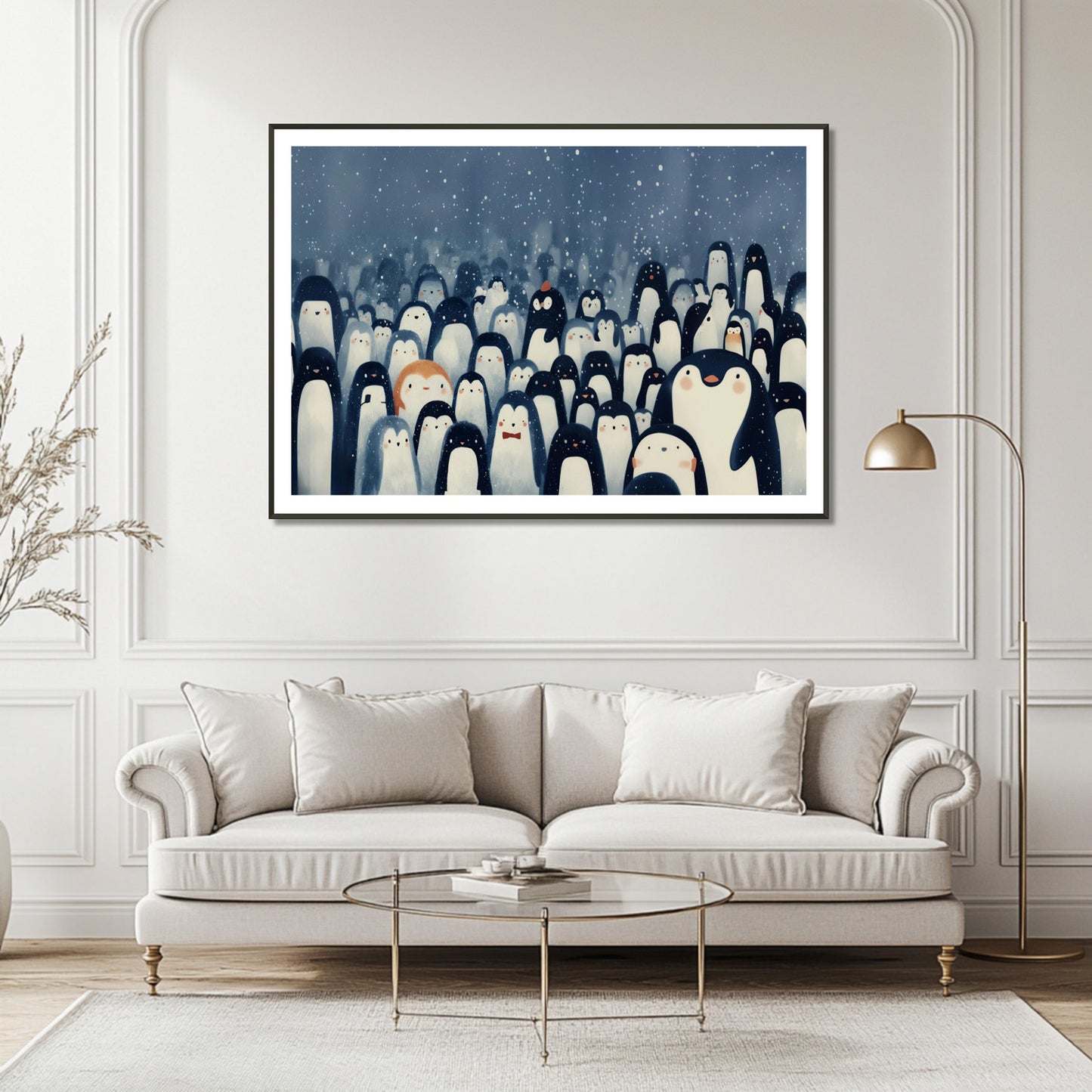 MYSTBIT ART | Chilling Penguin Club Art Print Wall Art