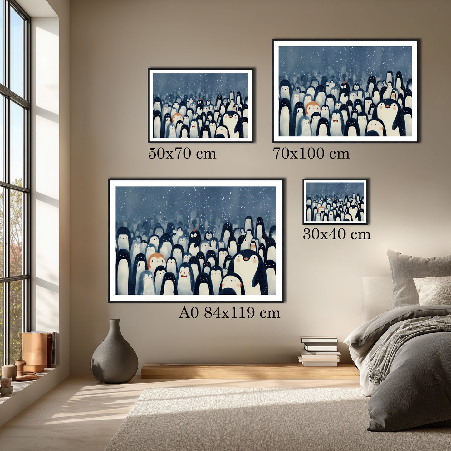 MYSTBIT ART | Chilling Penguin Club Art Print Wall Art