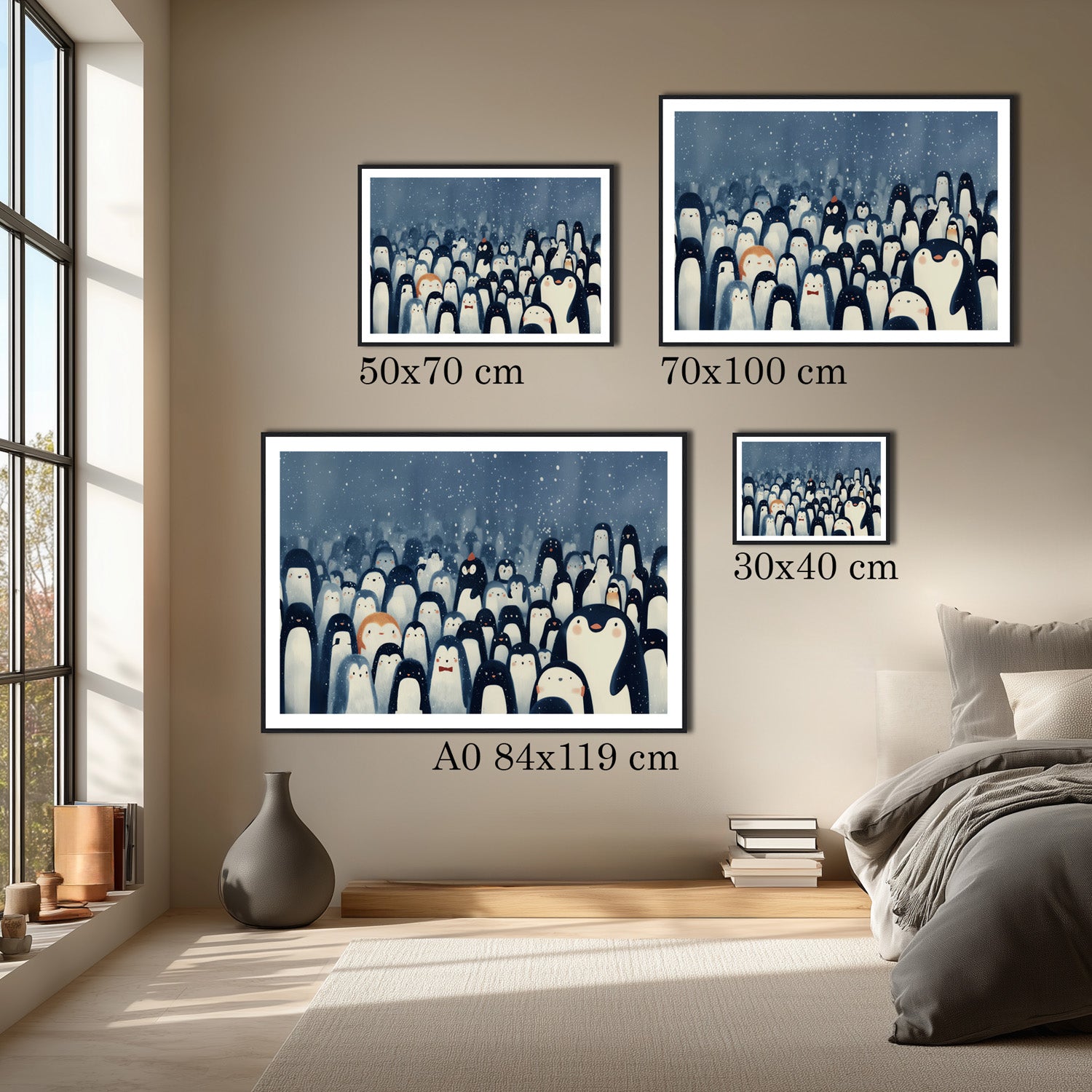 MYSTBIT ART | Chilling Penguin Club Art Print Wall Art