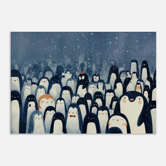 MYSTBIT ART | Chilling Penguin Club Canvas Print Wall Art