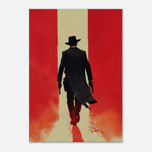 MYSTBIT ART | Crimson Justice Canvas Print Wall Art