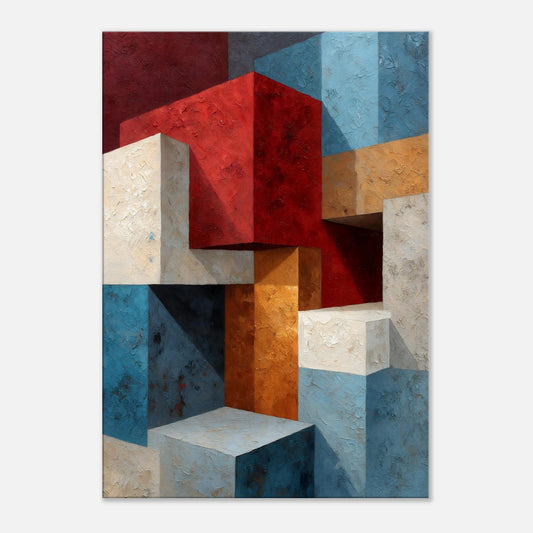 MYSTBIT ART | Cubist Cascade Canvas Print Wall Art