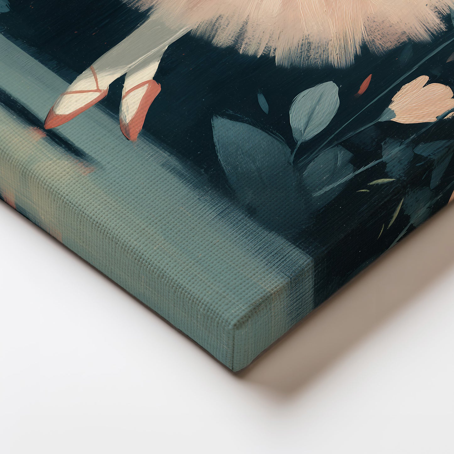 MYSTBIT ART | Floral Rabbit Ballet Canvas Print Wall Art