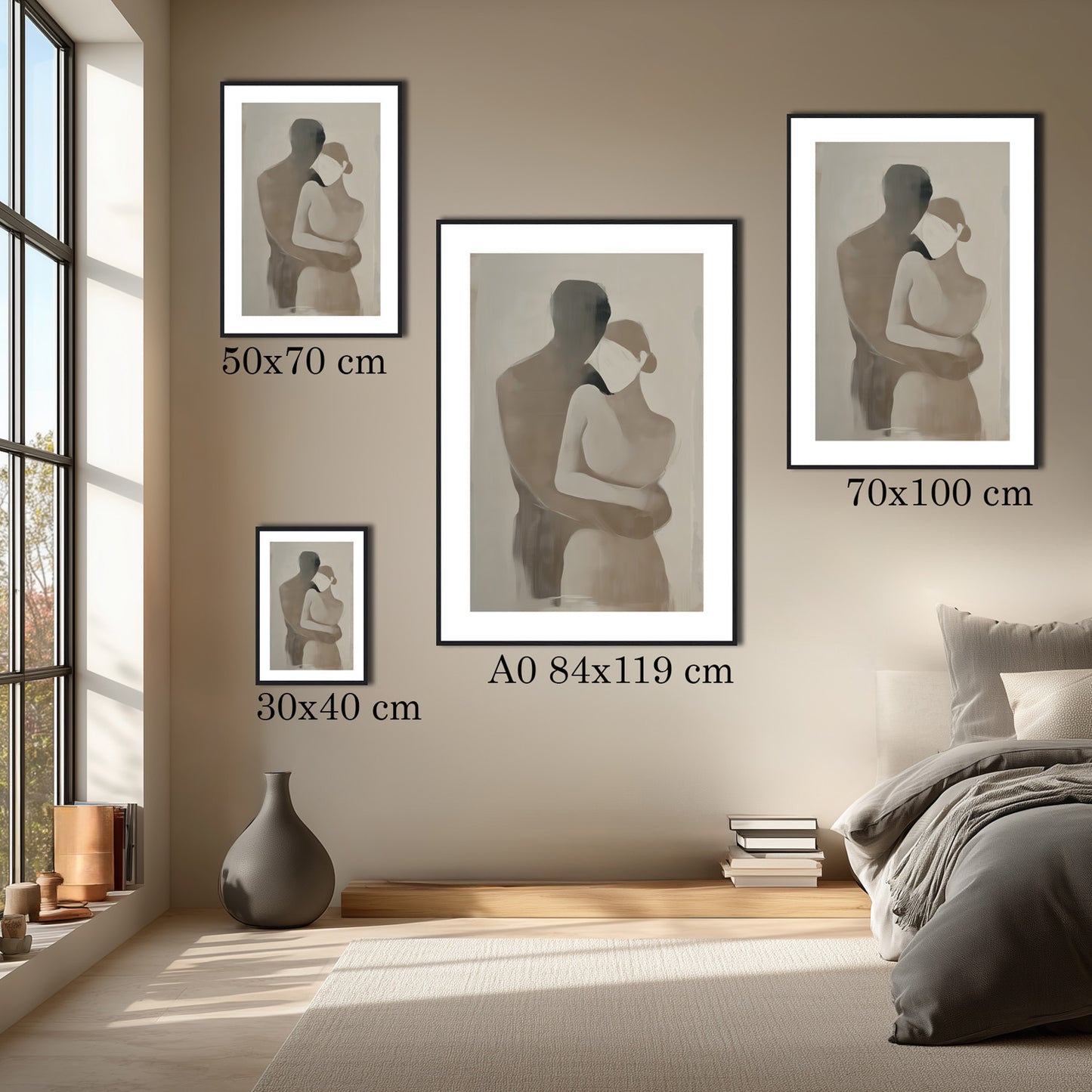 MYSTBIT ART | Gentle Couple Art Print Wall Art