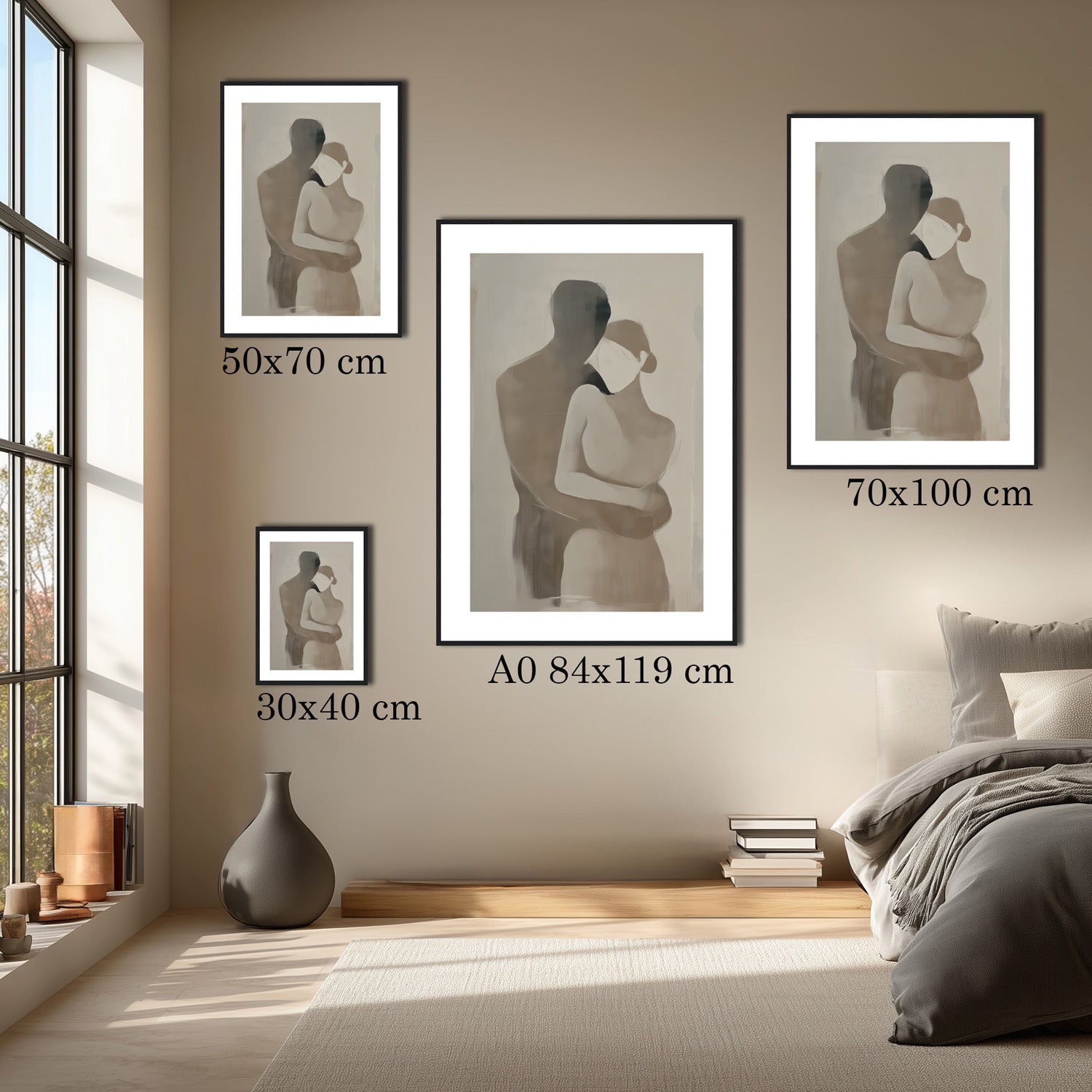 MYSTBIT ART | Gentle Couple Art Print Wall Art