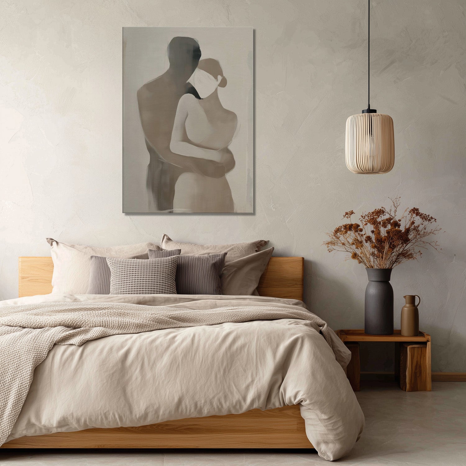 MYSTBIT ART | Gentle Couple Canvas Print Wall Art