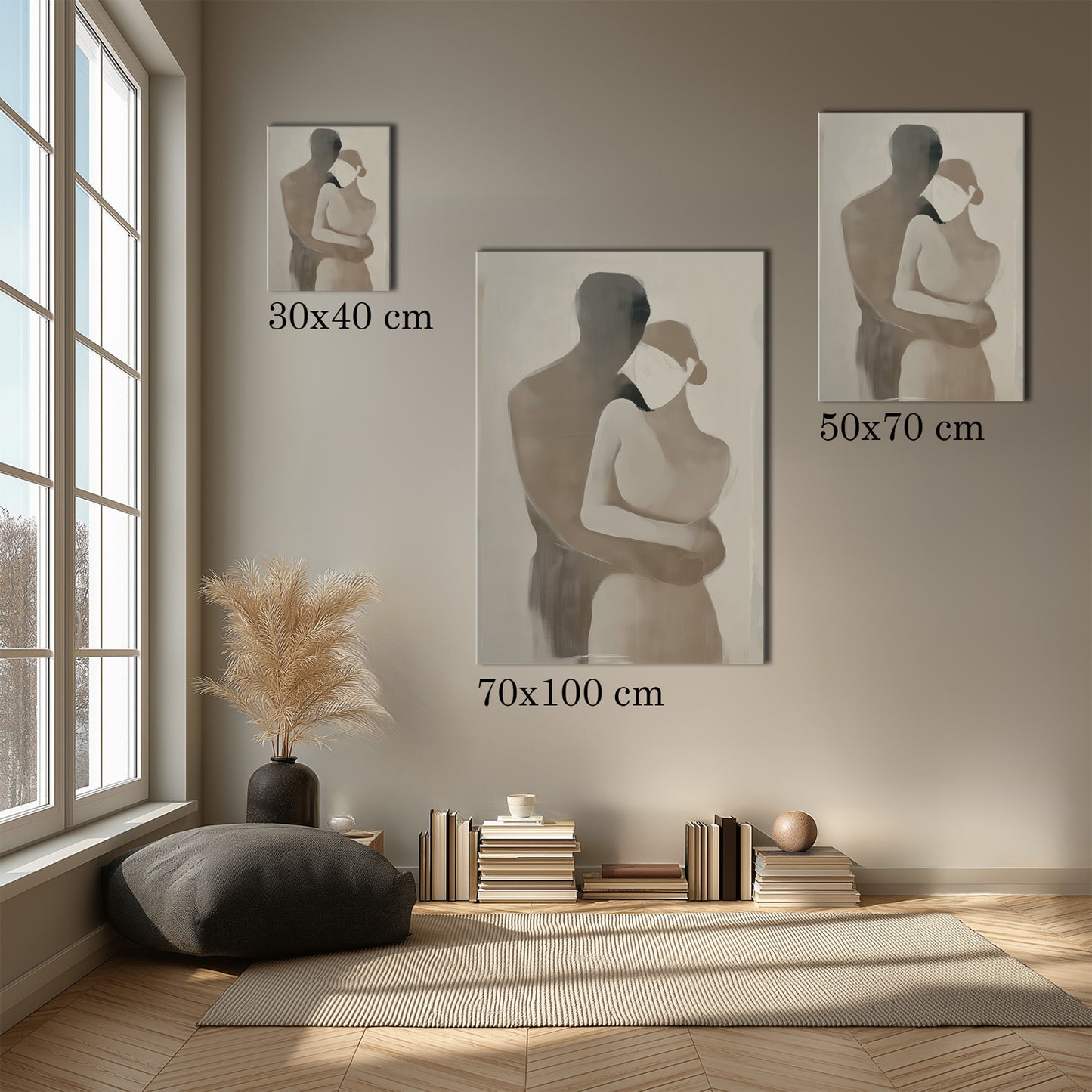 MYSTBIT ART | Gentle Couple Canvas Print Wall Art