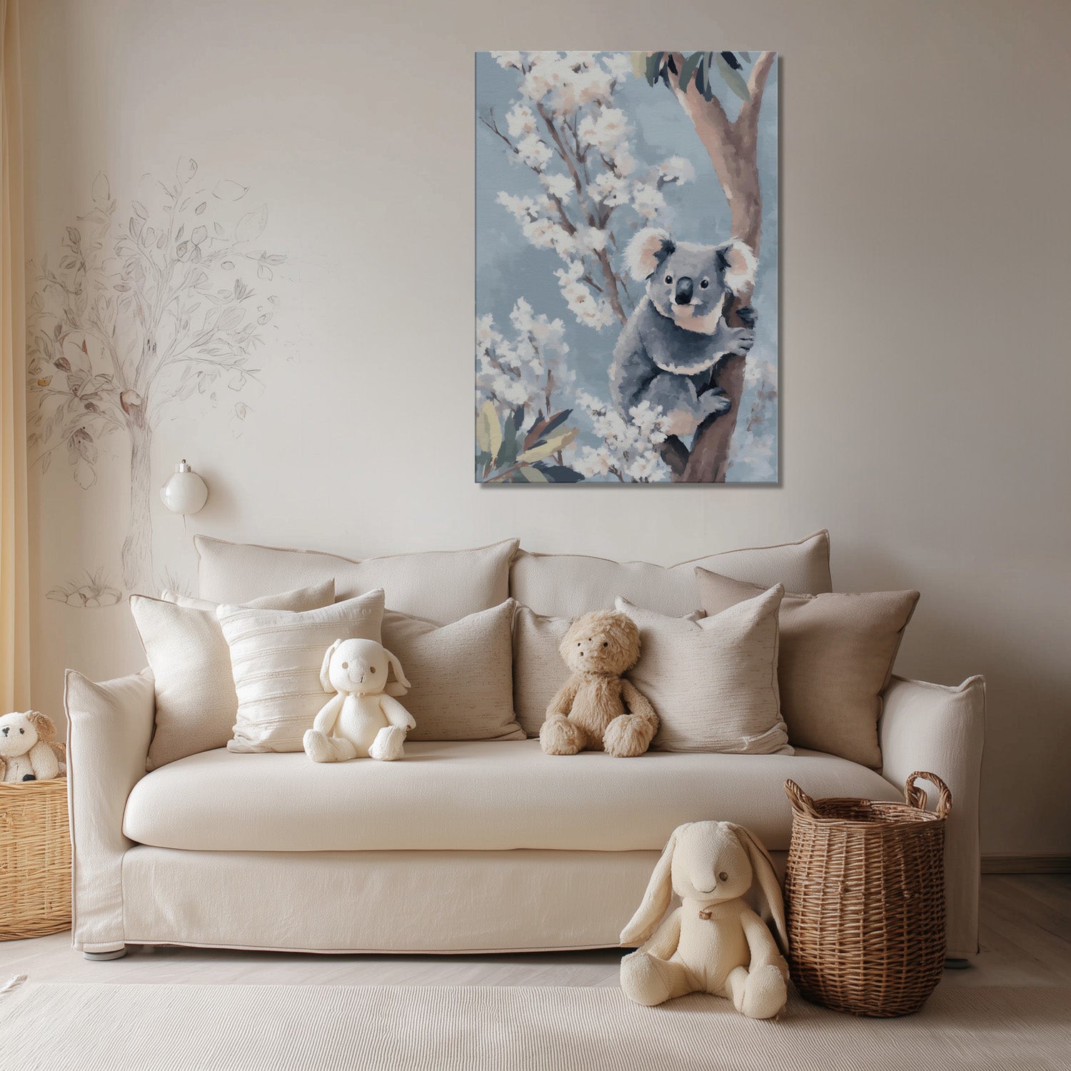 MYSTBIT ART | Gentle Koala Canvas Print Wall Art