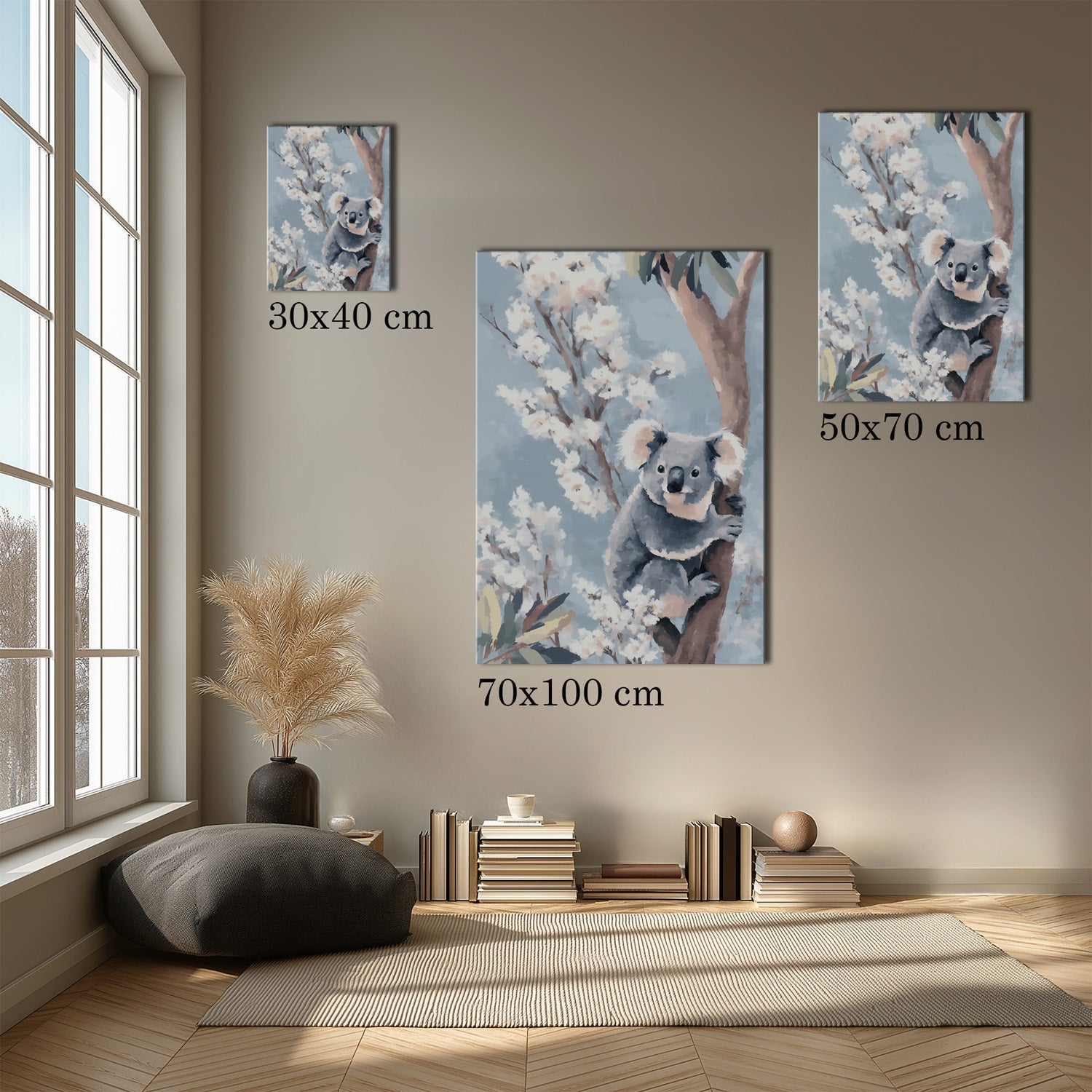 MYSTBIT ART | Gentle Koala Canvas Print Wall Art