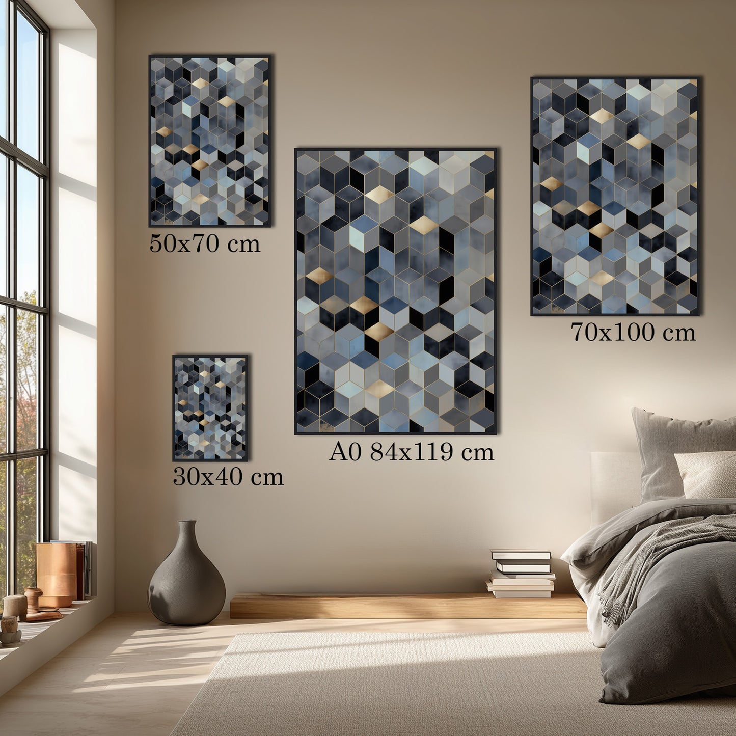 MYSTBIT ART | Geometric Glow Art Print Wall Art