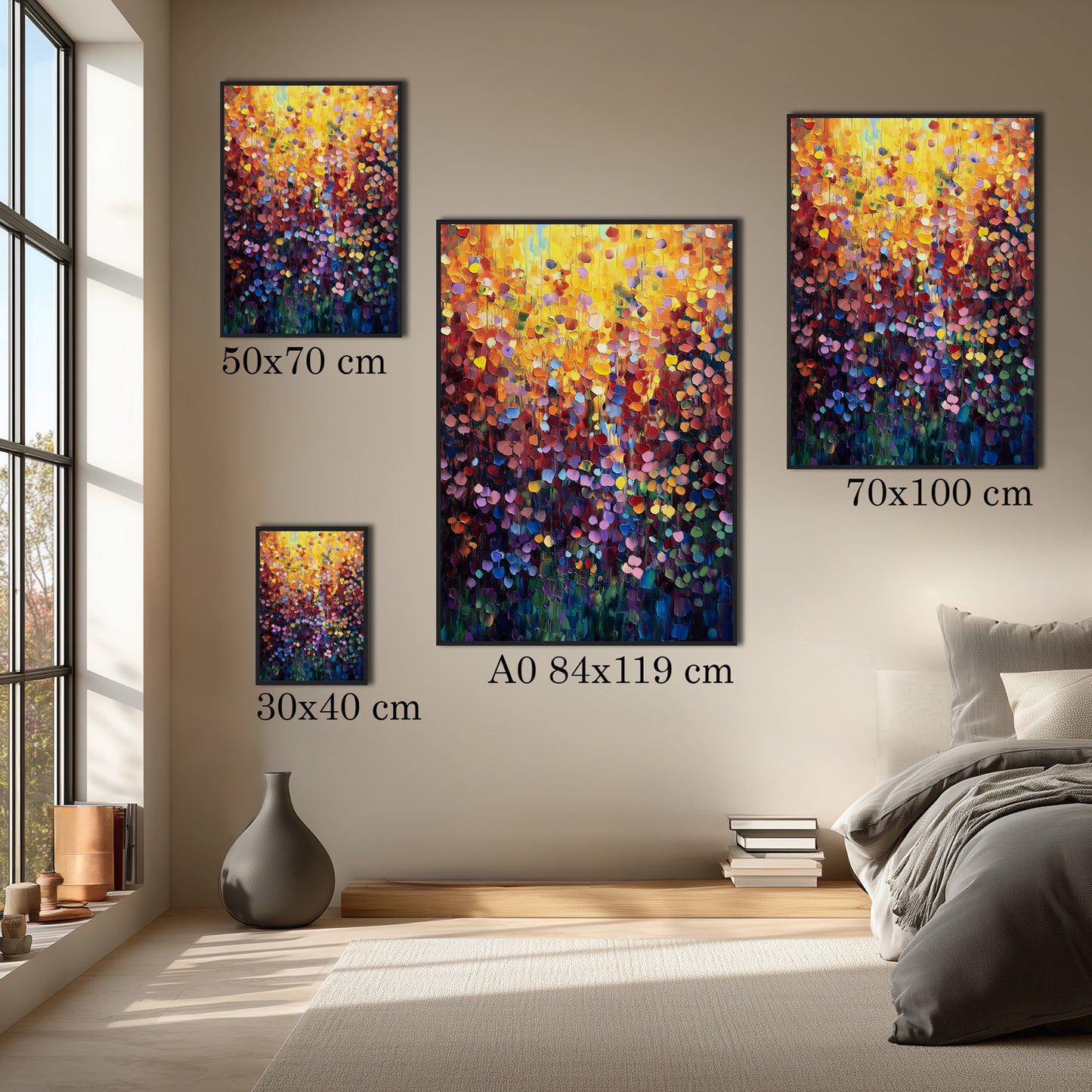 MYSTBIT ART | Golden Petal Glow Art Print Wall Art