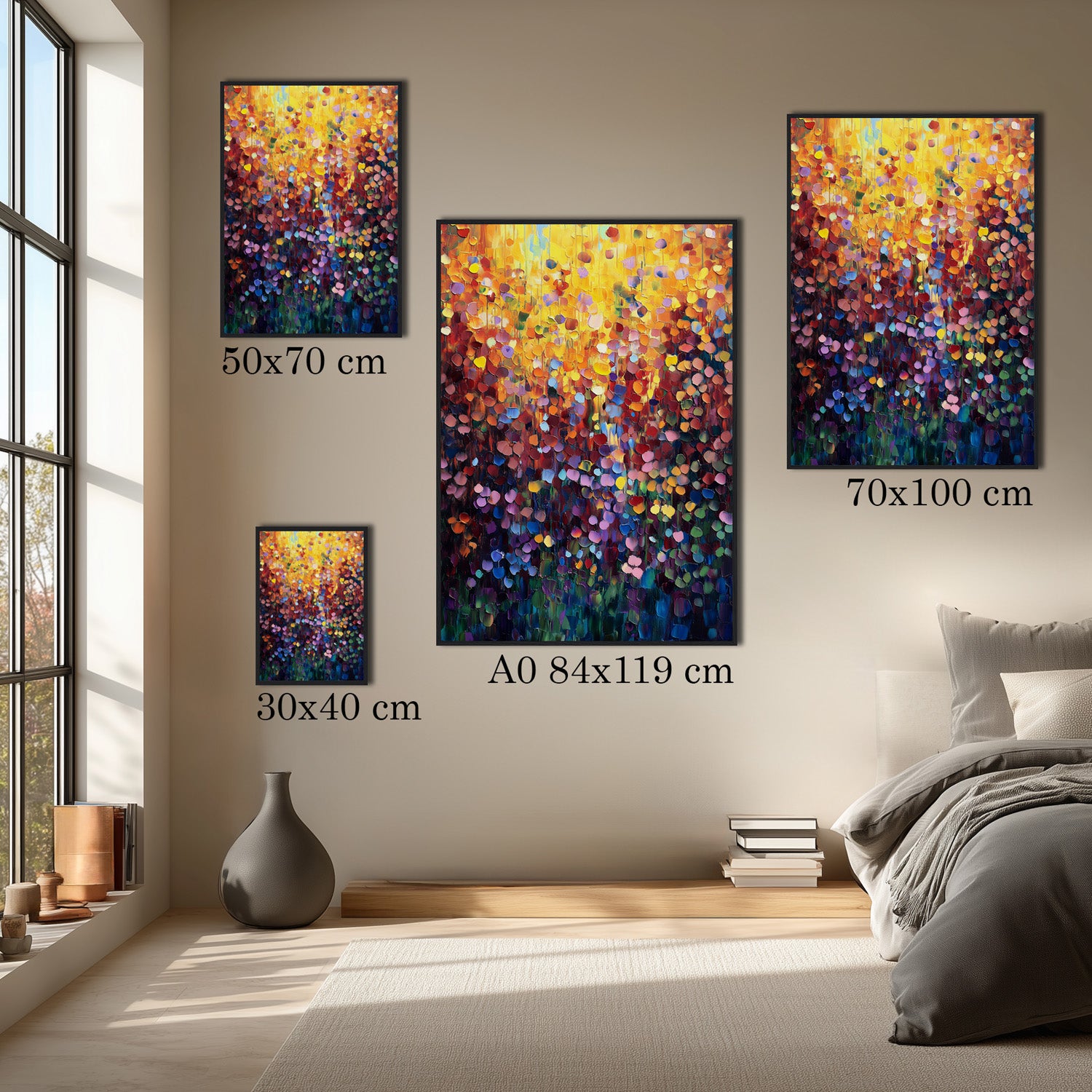 MYSTBIT ART | Golden Petal Glow Art Print Wall Art