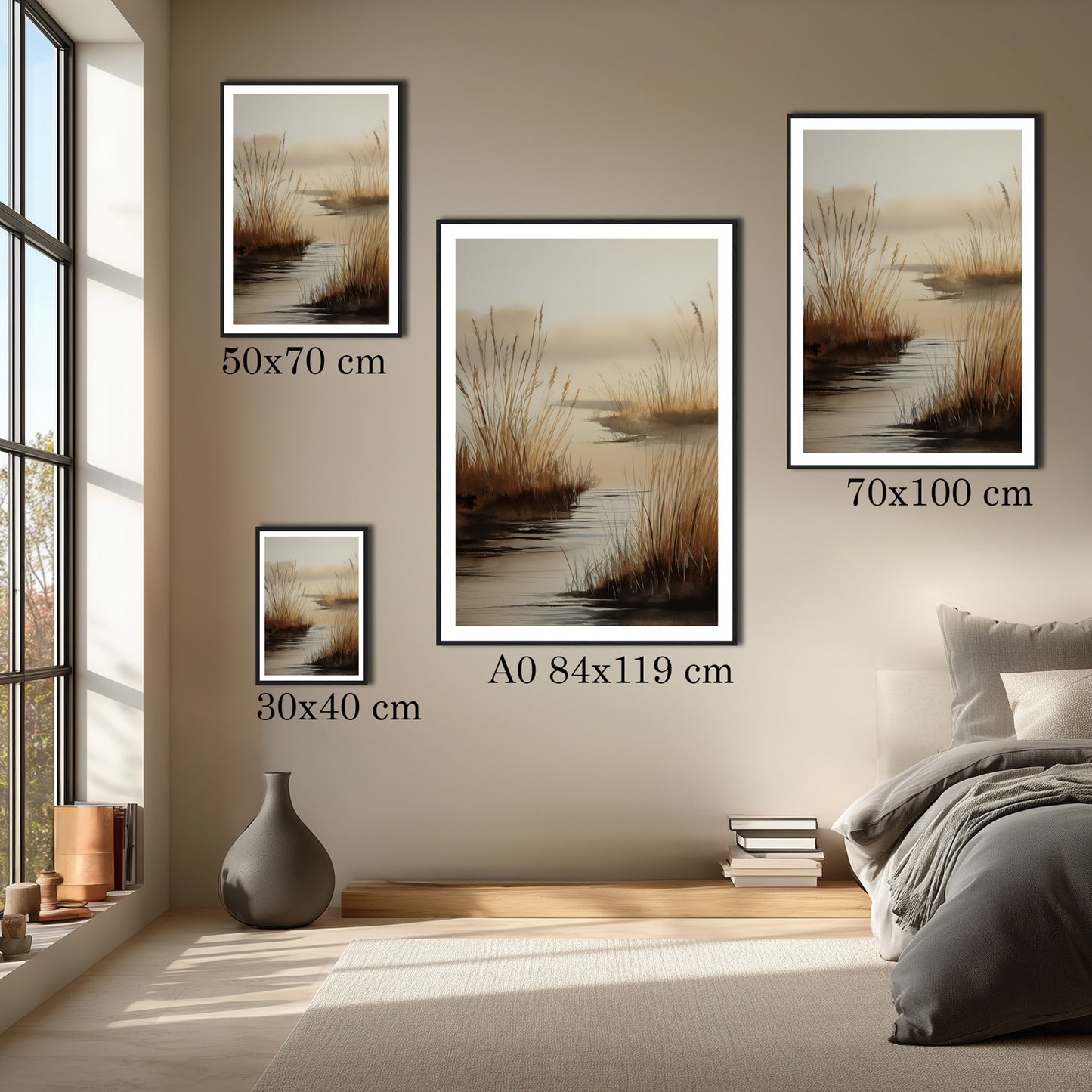 MYSTBIT ART | Golden Stillness Art Print Wall Art