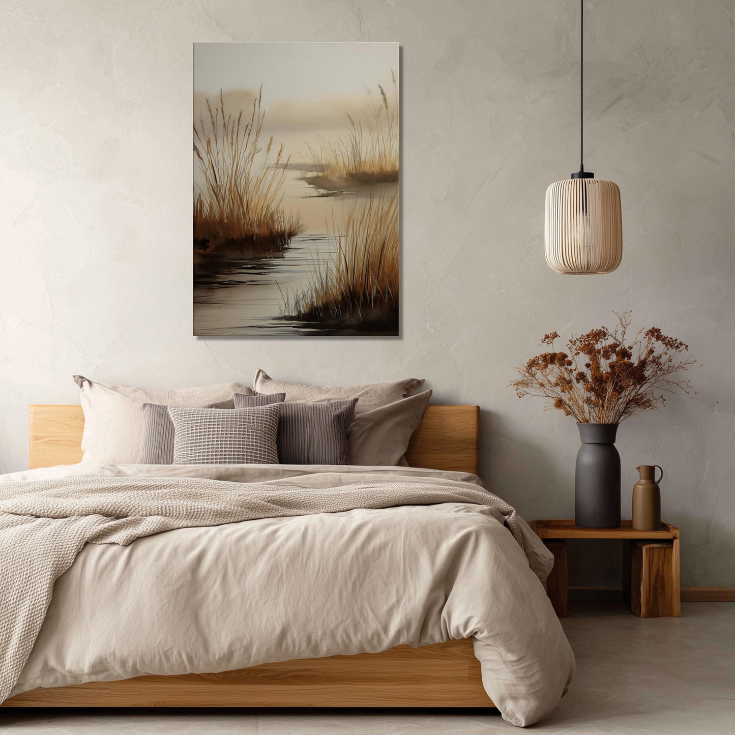 MYSTBIT ART | Golden Stillness Canvas Print Wall Art
