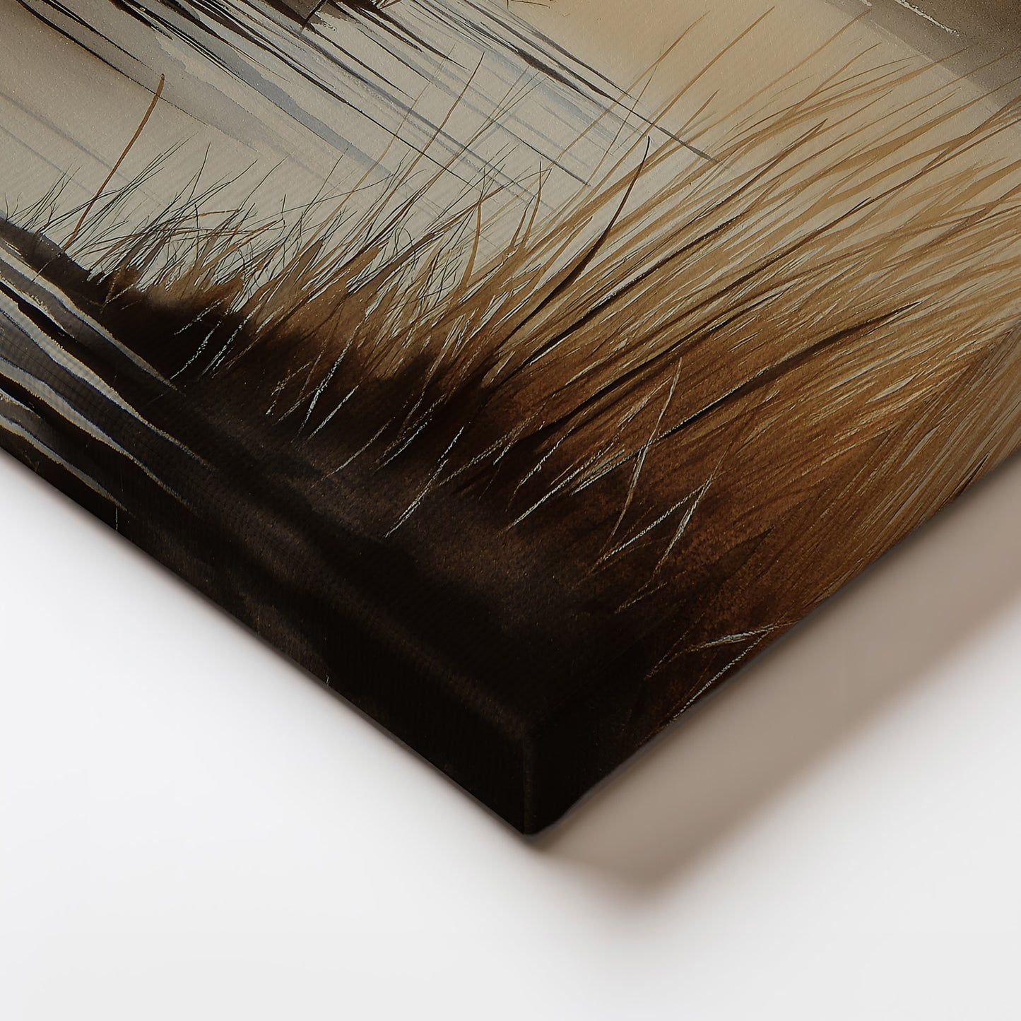 MYSTBIT ART | Golden Stillness Canvas Print Wall Art