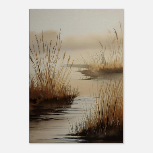 MYSTBIT ART | Golden Stillness Canvas Print Wall Art