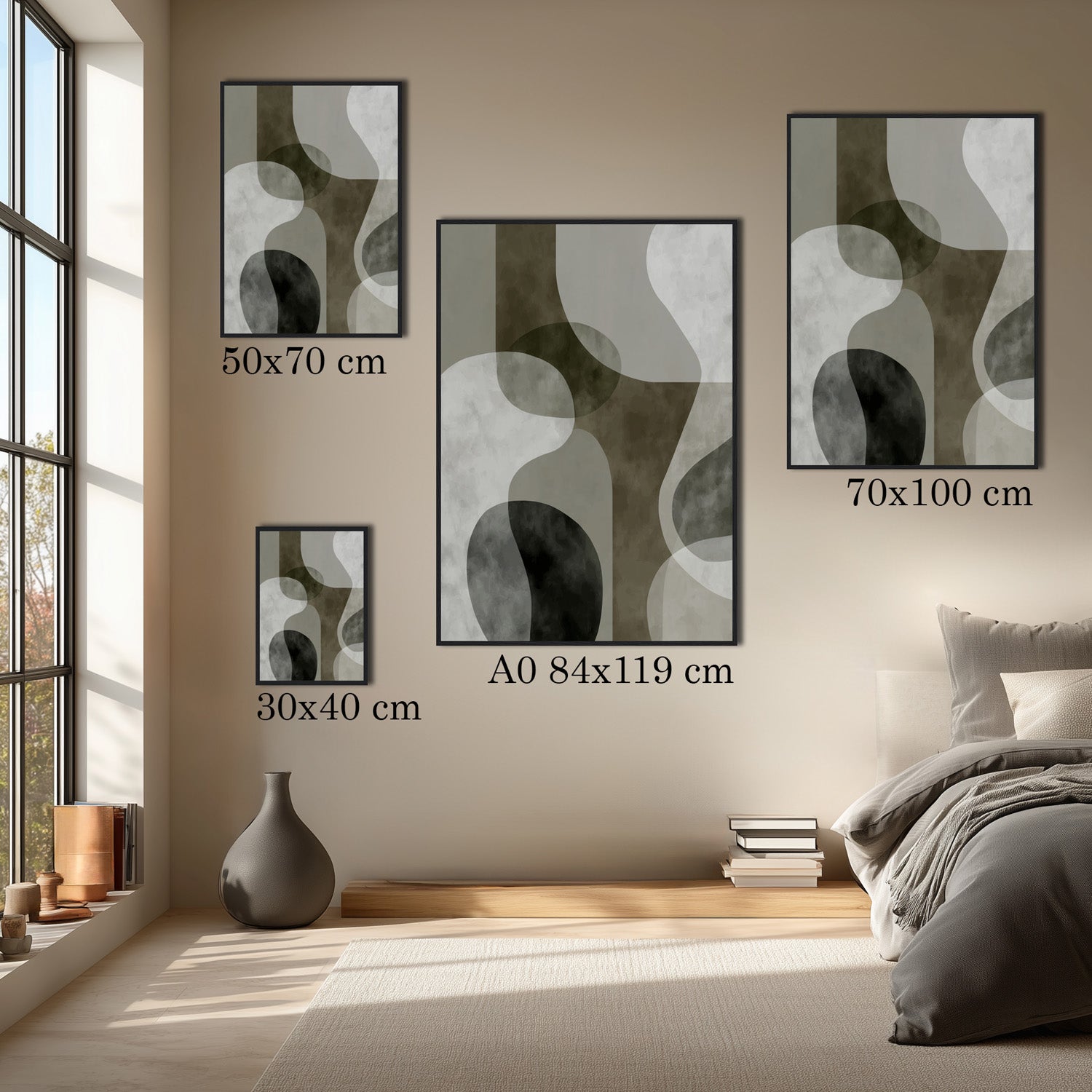 MYSTBIT ART | Green Contours No1 Art Print Wall Art