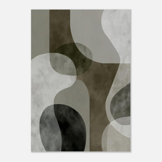 MYSTBIT ART | Green Contours No1 Art Print Wall Art