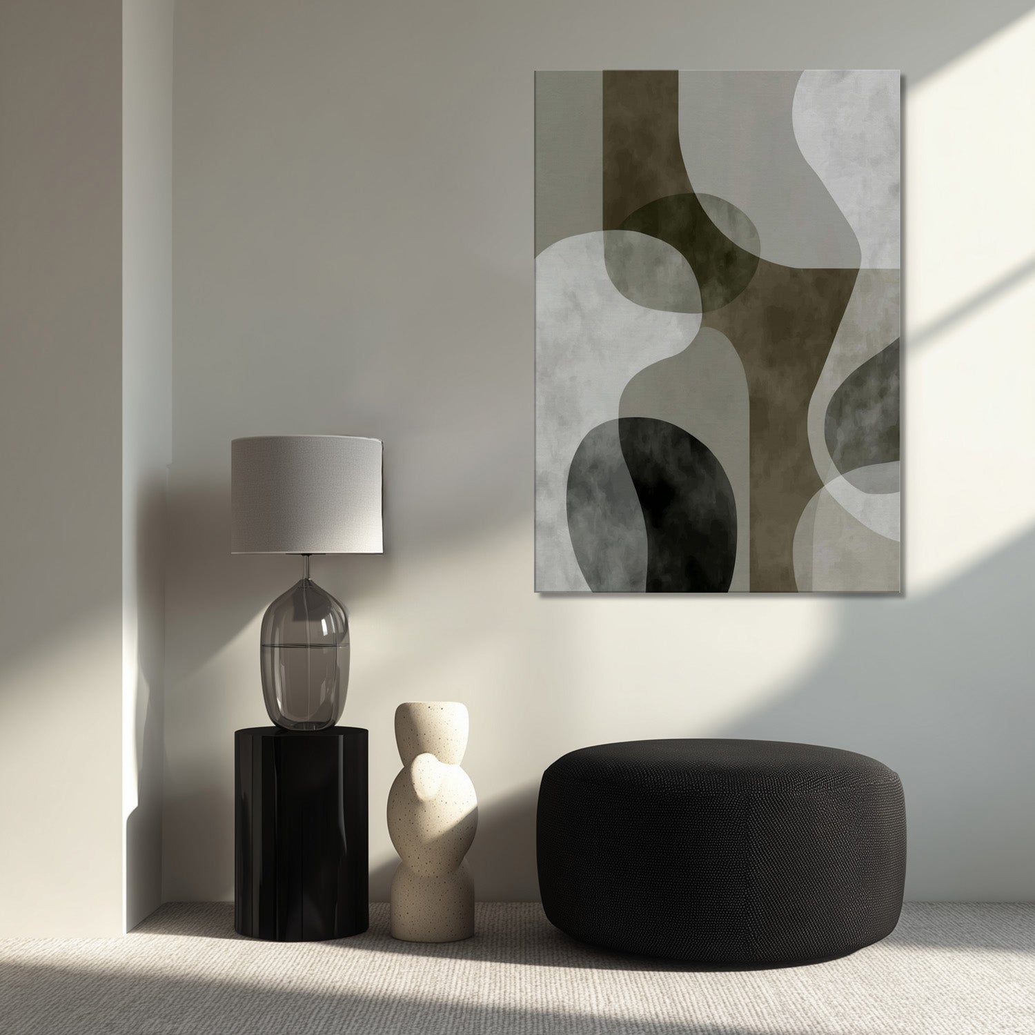 MYSTBIT ART | Green Contours No1 Canvas Print Wall Art