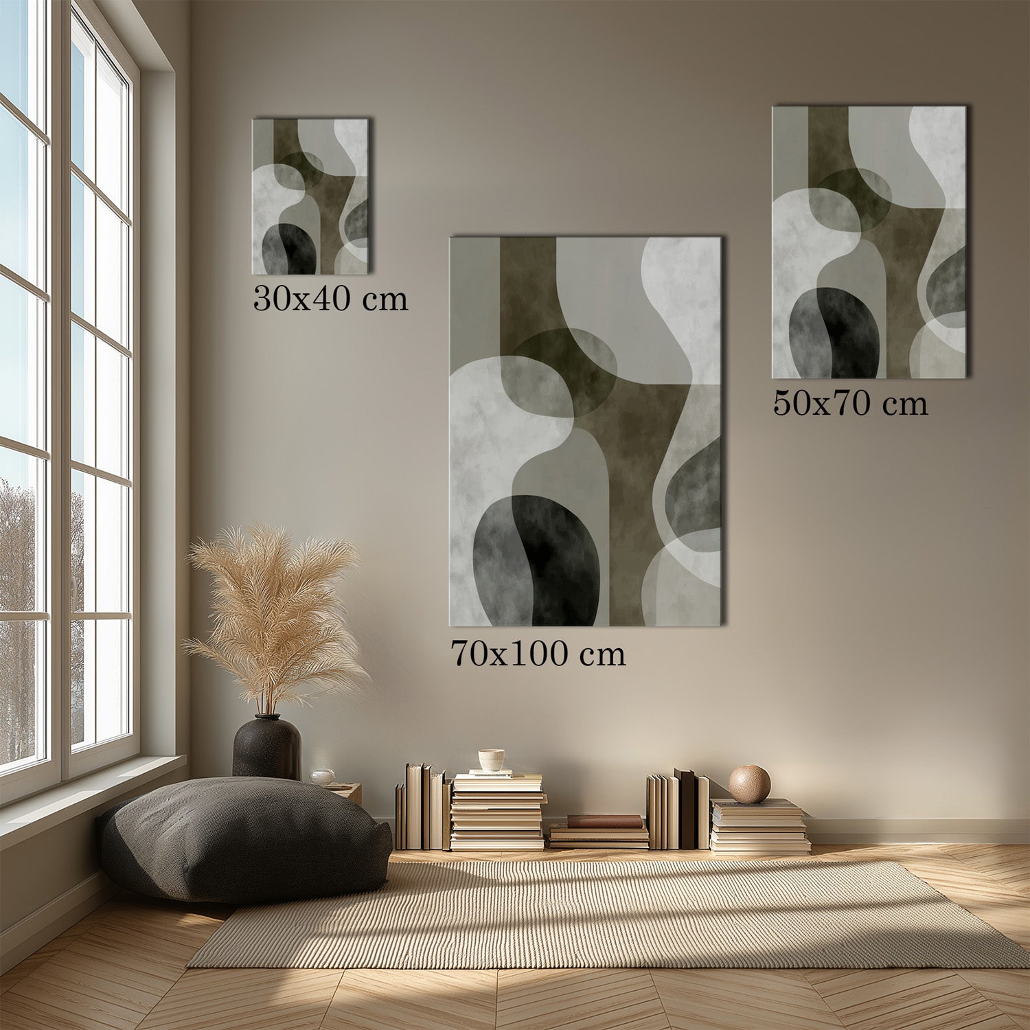 MYSTBIT ART | Green Contours No1 Canvas Print Wall Art