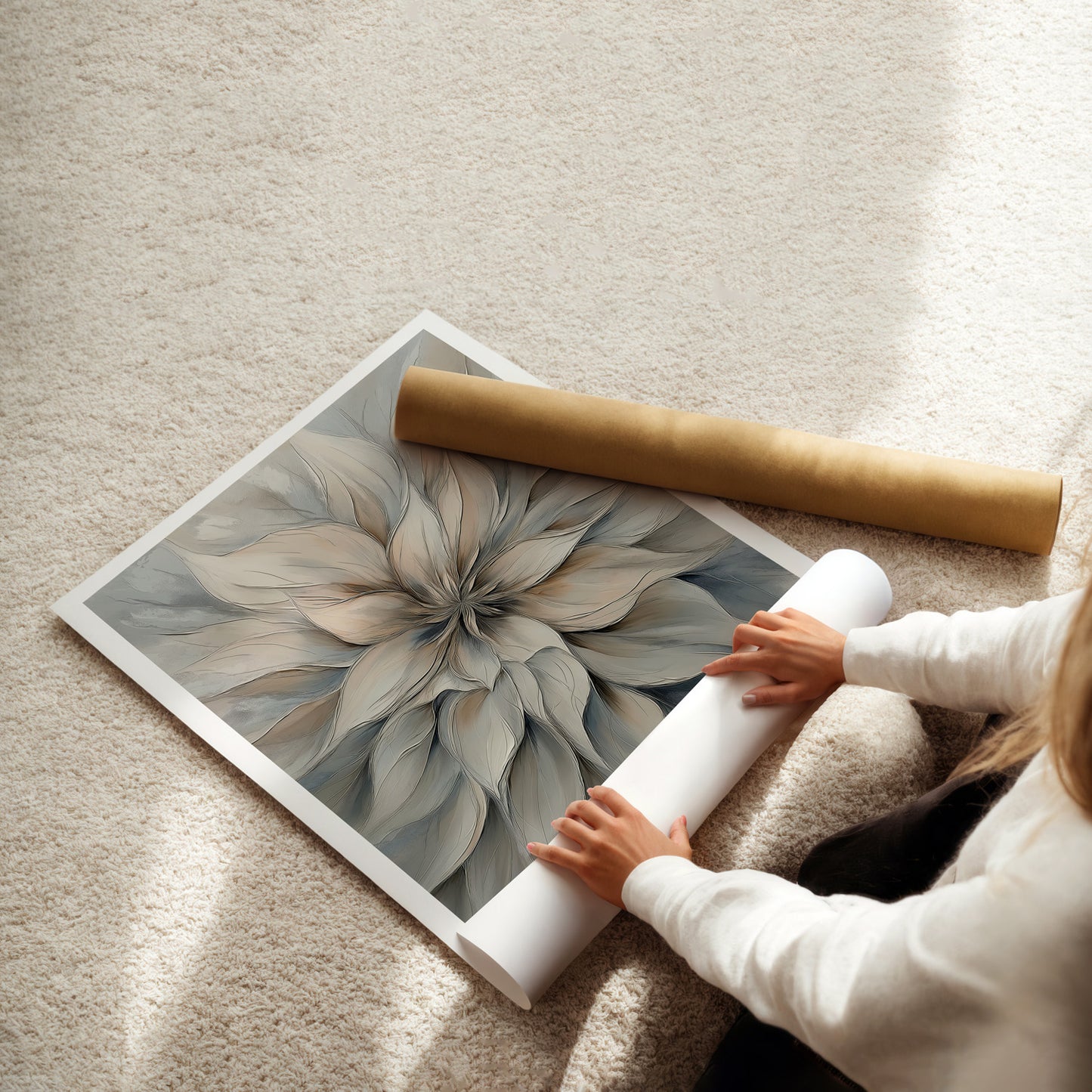 MYSTBIT ART | Ivory Blossom Art Print Wall Art