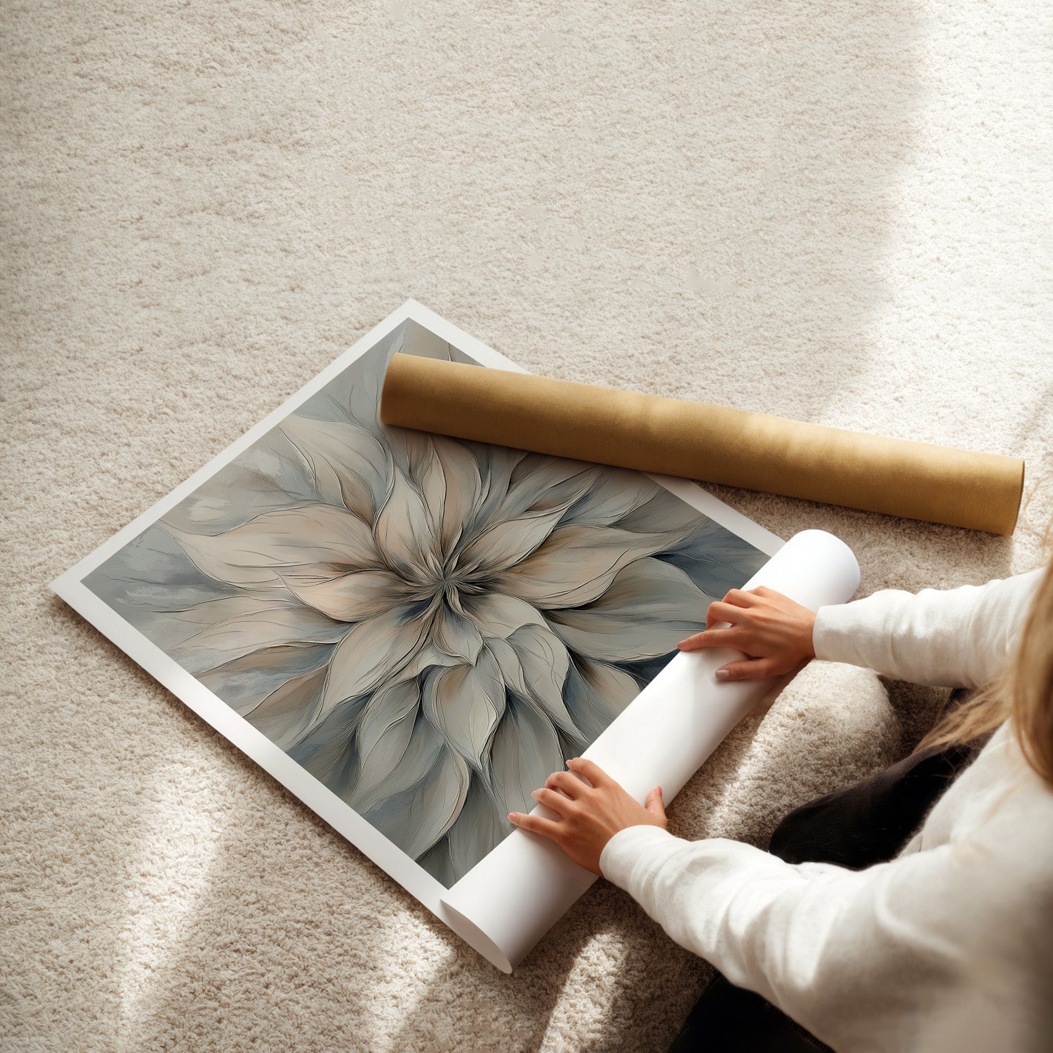 MYSTBIT ART | Ivory Blossom Art Print Wall Art