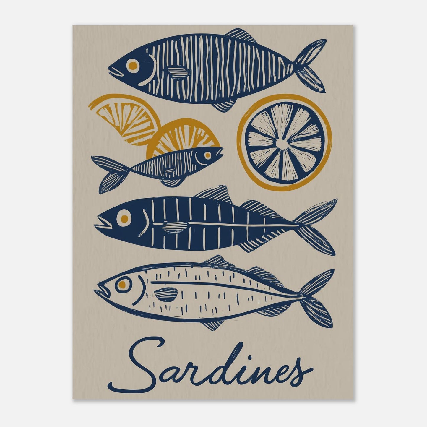 MYSTBIT ART | Lemon & Sardines Art Print Wall Art