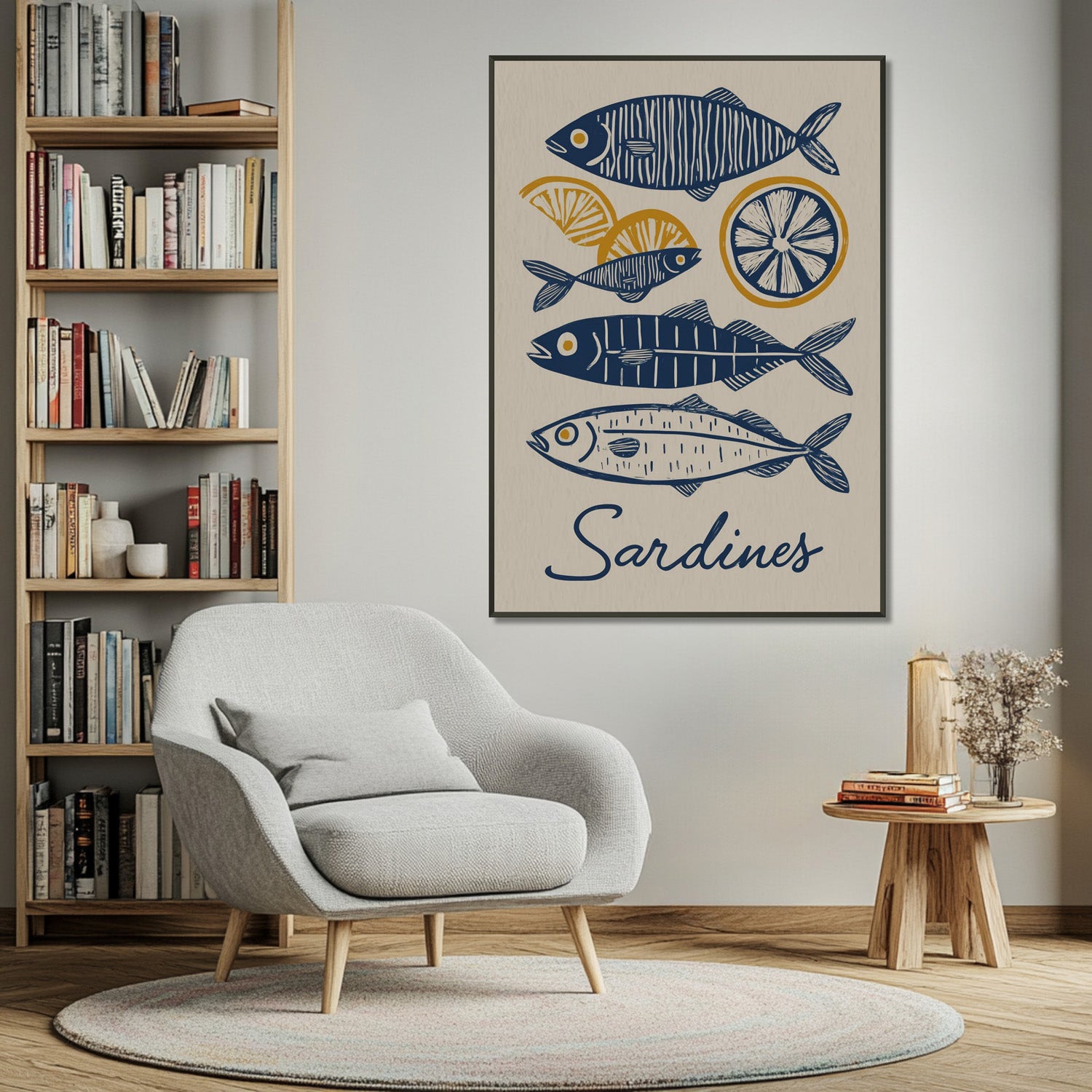 MYSTBIT ART | Lemon & Sardines Art Print Wall Art