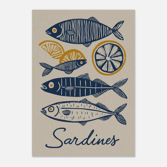 MYSTBIT ART | Lemon & Sardines Art Print Wall Art