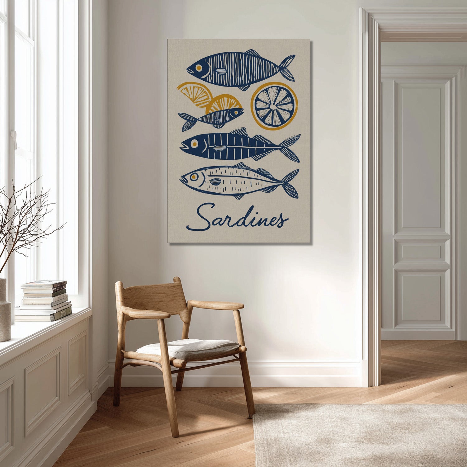 MYSTBIT ART | Lemon & Sardines Canvas Print Wall Art