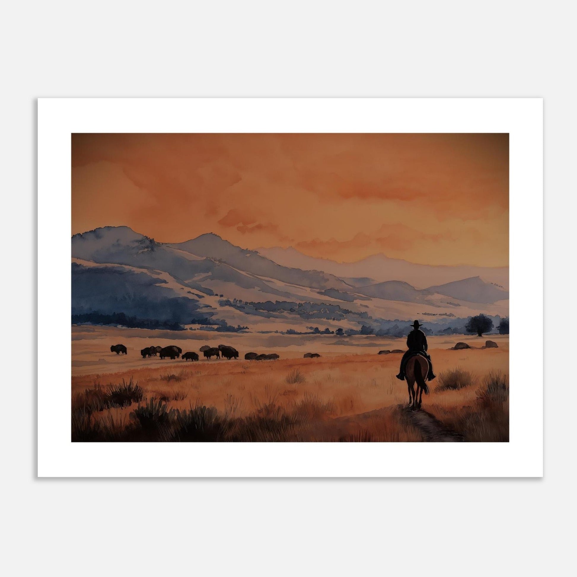 MYSTBIT ART | Lone Rider Art Print Wall Art