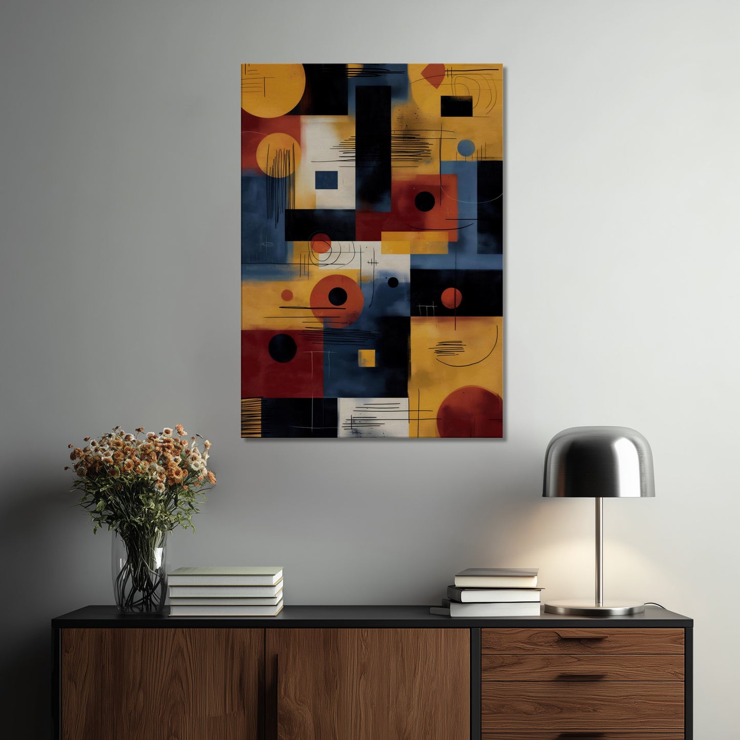 MYSTBIT ART | Midpoint Geometry Canvas Print Wall Art