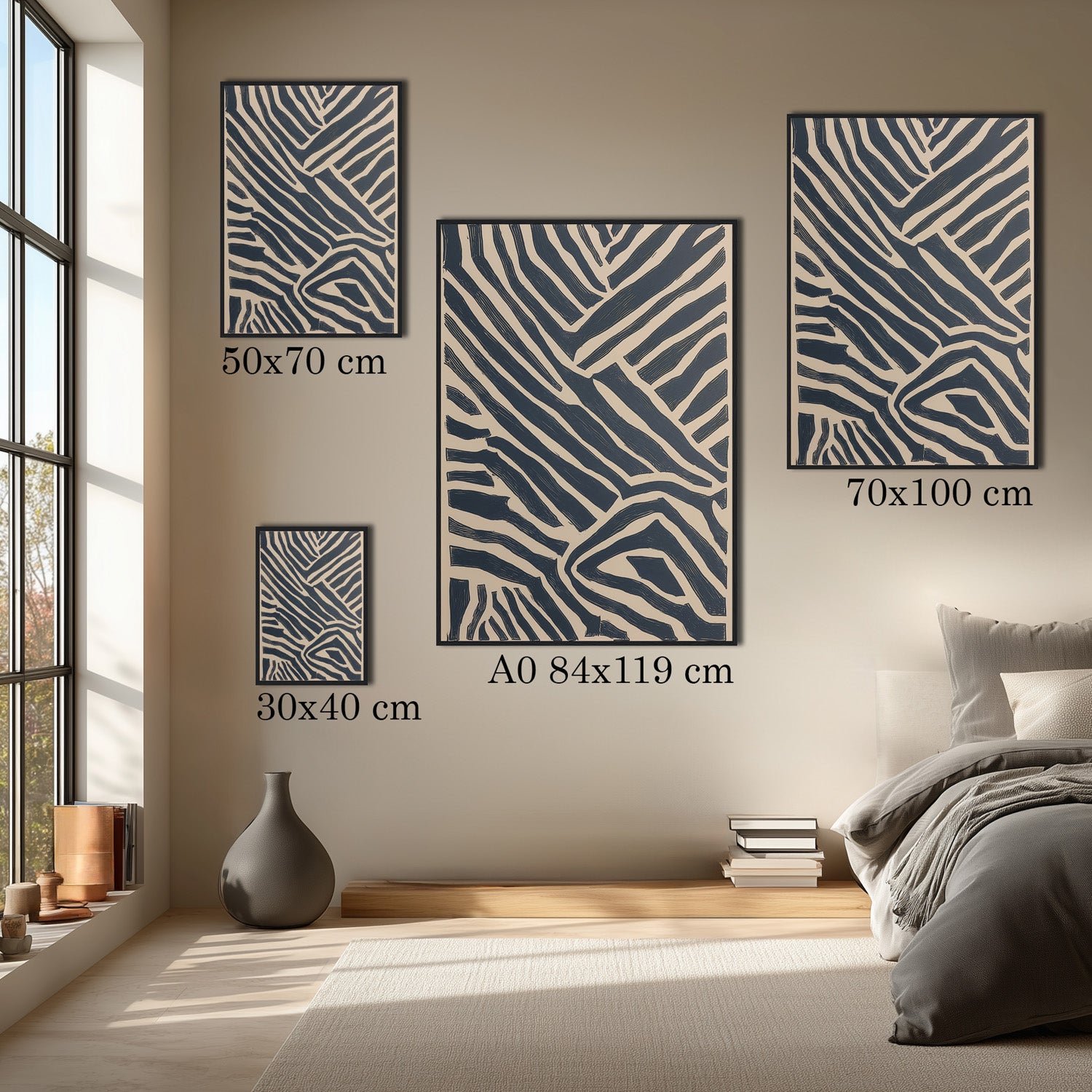 MYSTBIT ART | Monochrome Maze Art Print Wall Art