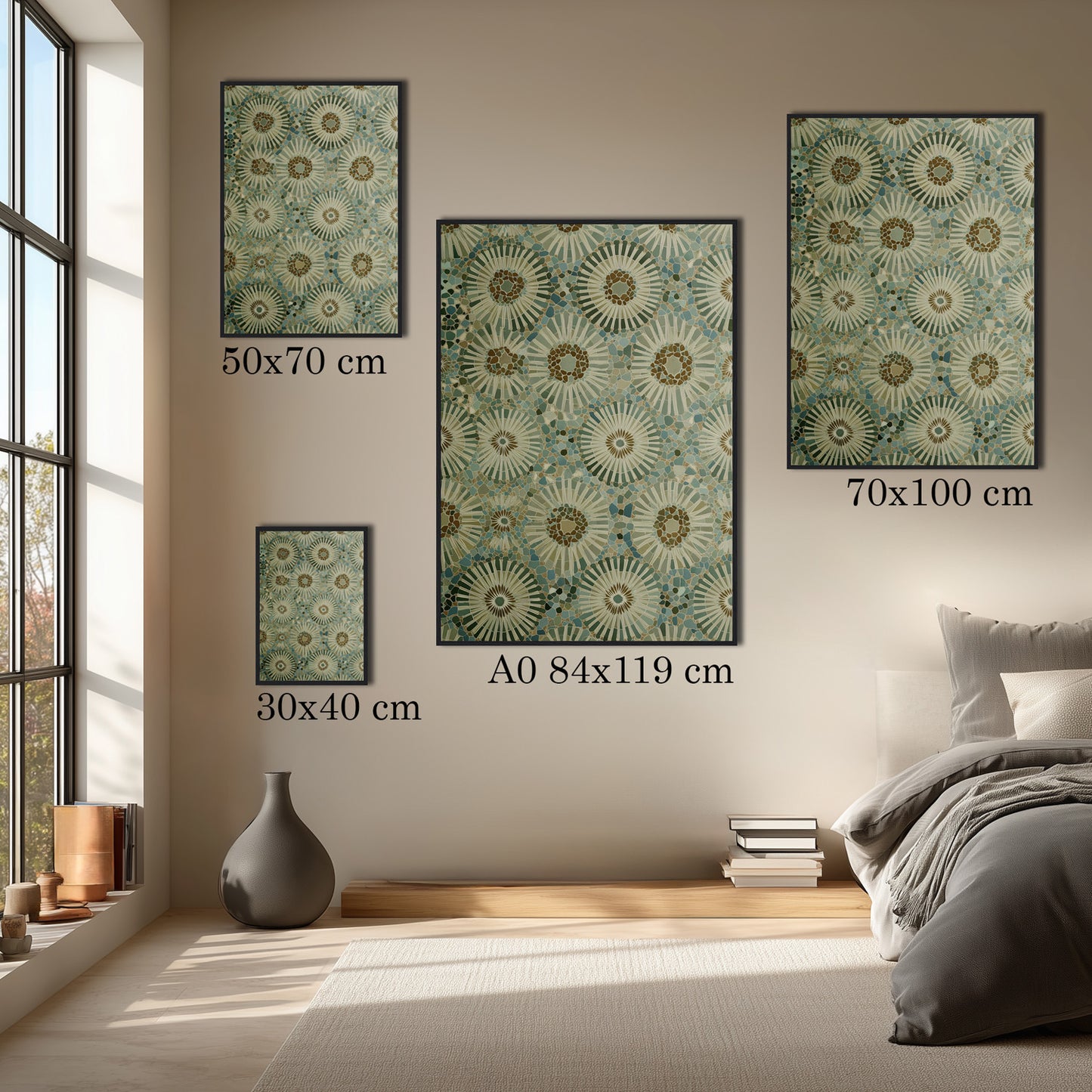 MYSTBIT ART | Mosaic Bloom Art Print Wall Art