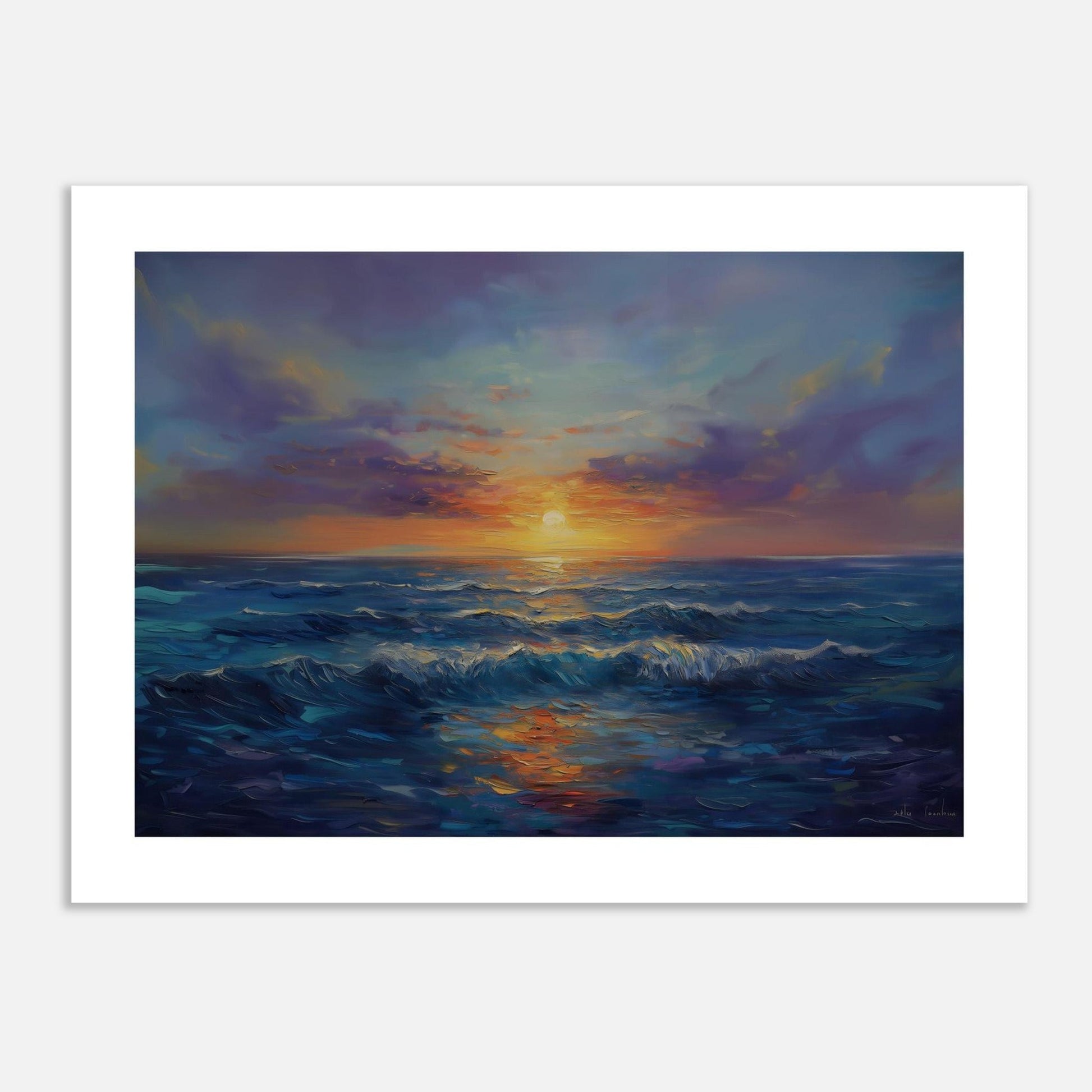 MYSTBIT ART | Ocean Horizon Glow Art Print Wall Art