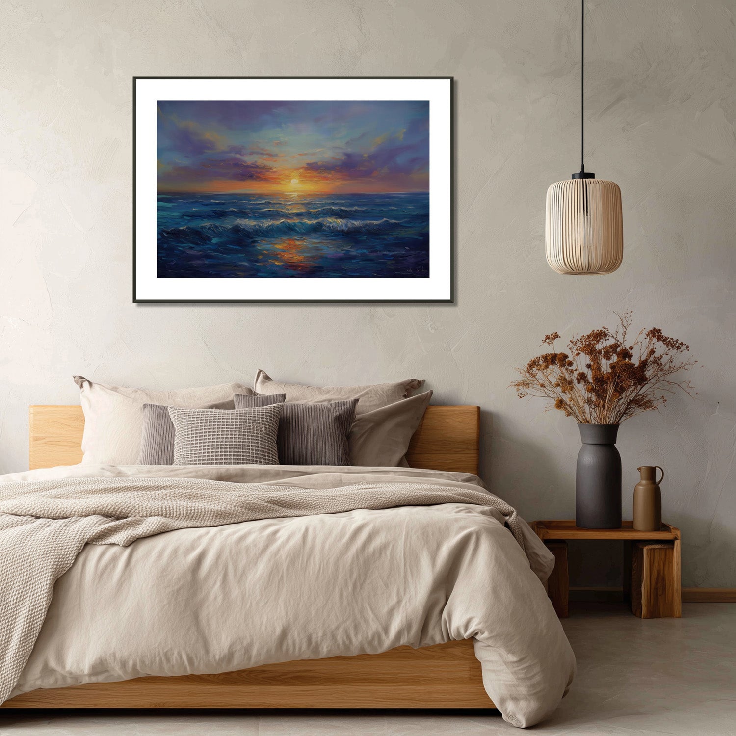 MYSTBIT ART | Ocean Horizon Glow Art Print Wall Art