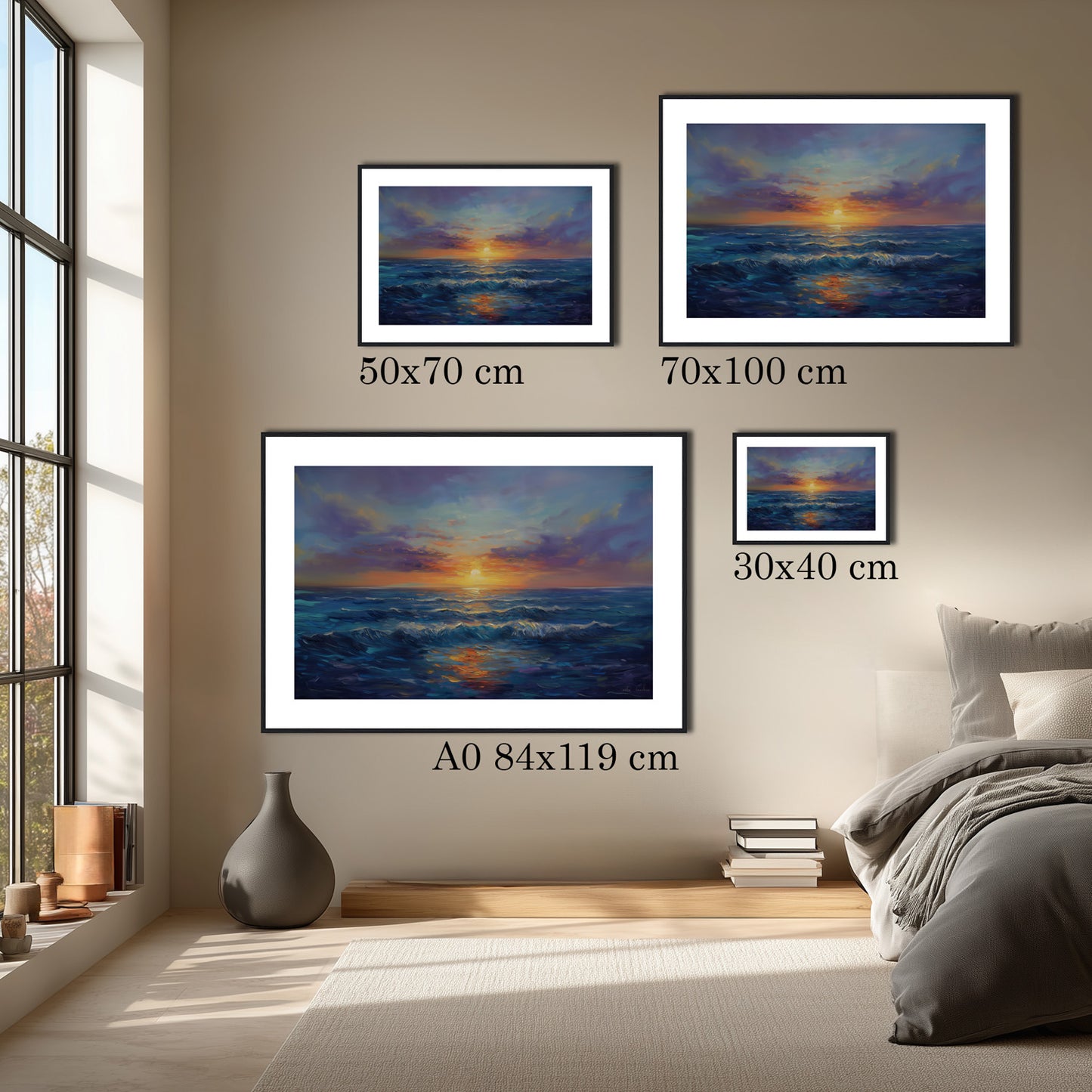 MYSTBIT ART | Ocean Horizon Glow Art Print Wall Art