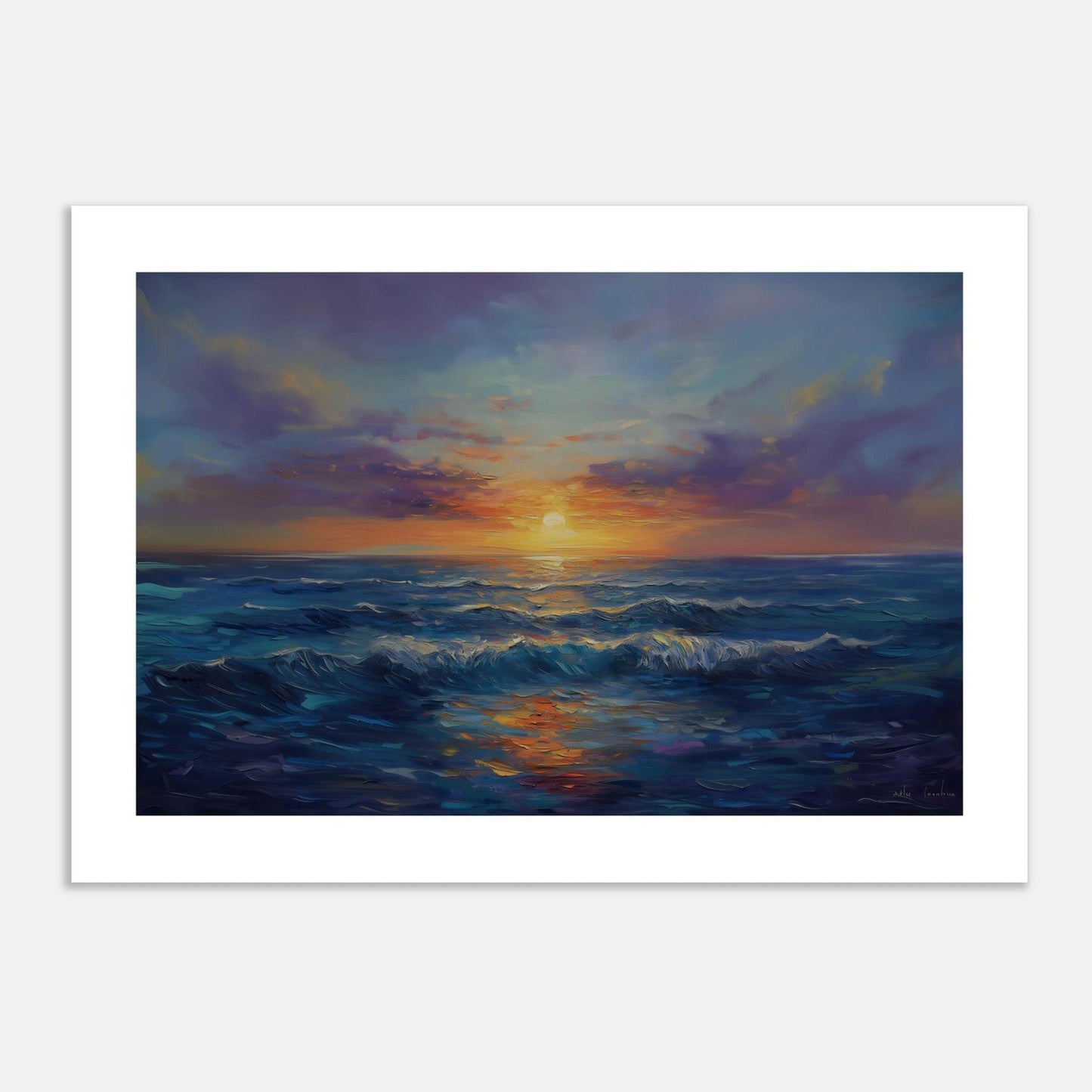 MYSTBIT ART | Ocean Horizon Glow Art Print Wall Art