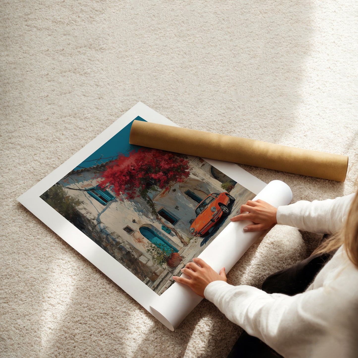 MYSTBIT ART | Orange Mirage Art Print Wall Art