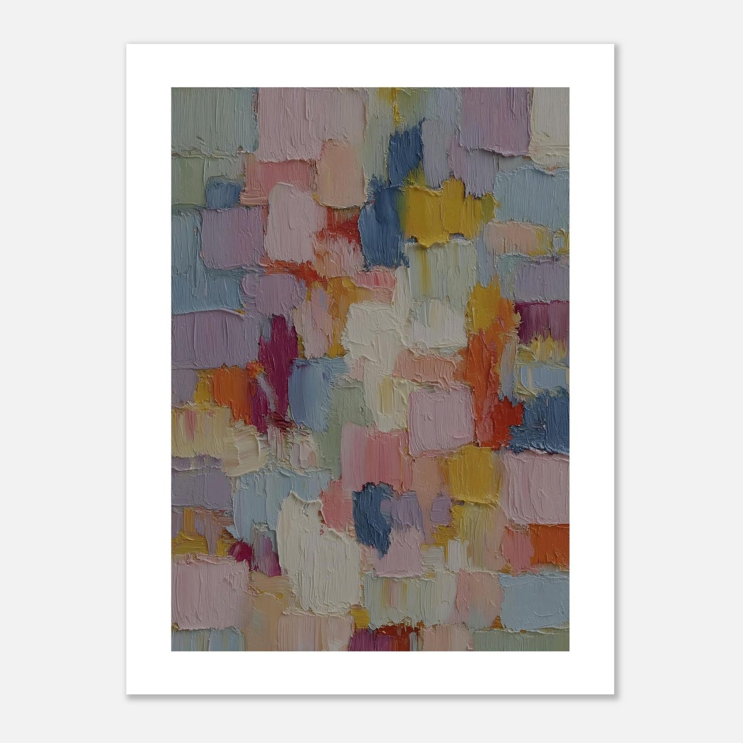 MYSTBIT ART | Pastel Mosaic Art Print Wall Art
