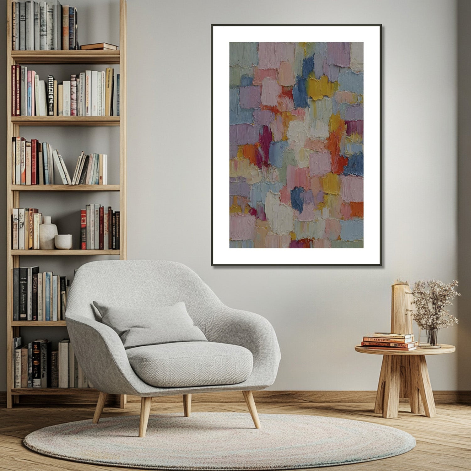 MYSTBIT ART | Pastel Mosaic Art Print Wall Art