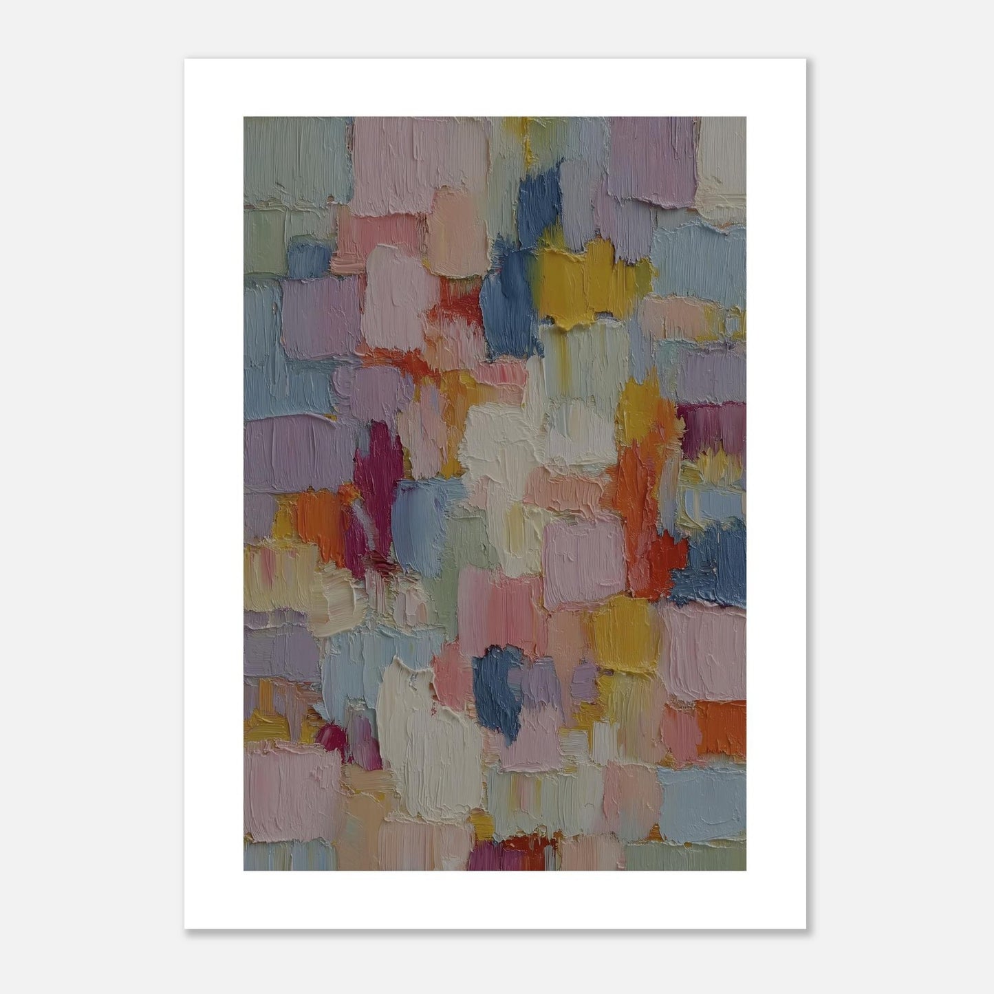 MYSTBIT ART | Pastel Mosaic Art Print Wall Art