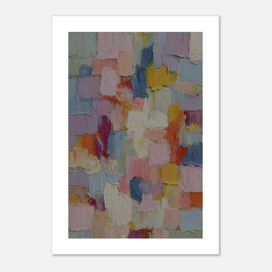 MYSTBIT ART | Pastel Mosaic Art Print Wall Art