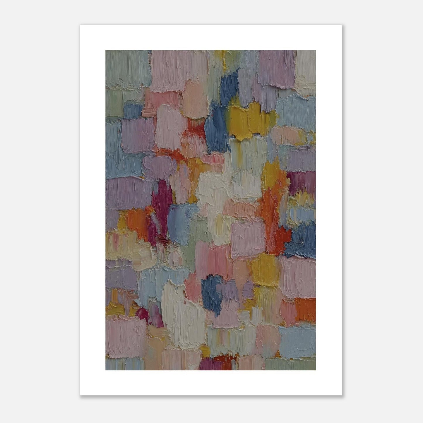 MYSTBIT ART | Pastel Mosaic Art Print Wall Art