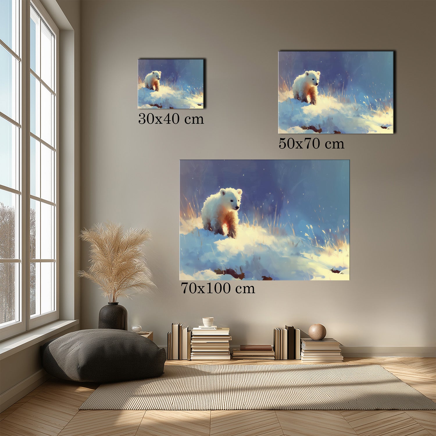 MYSTBIT ART | Polar Bear Adventure Canvas Print Wall Art