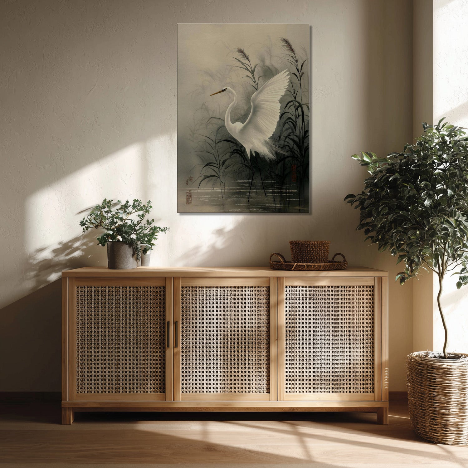 MYSTBIT ART | Reeds and Wings Canvas Print Wall Art