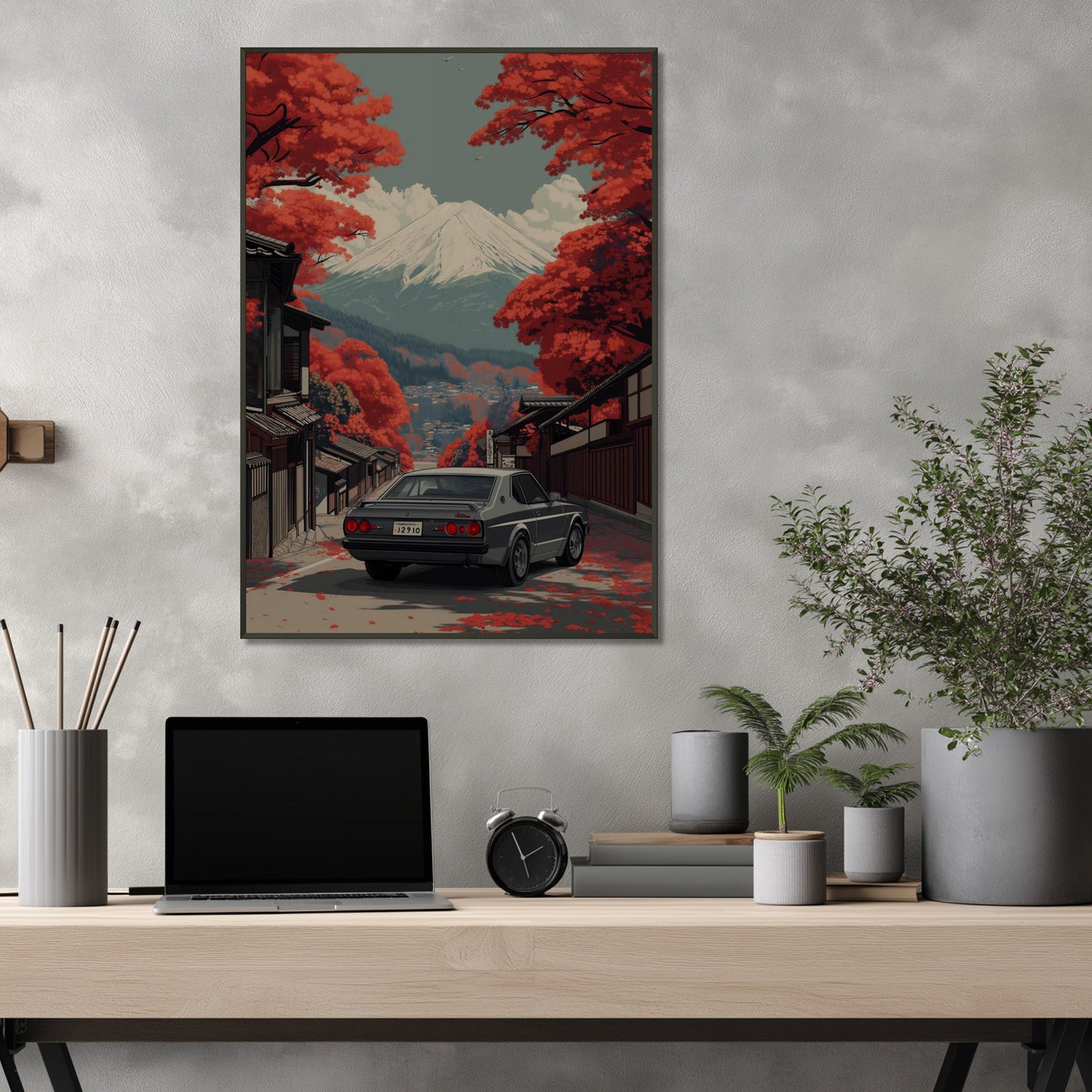 MYSTBIT ART | Retro Fuji Adventure Art Print Wall Art