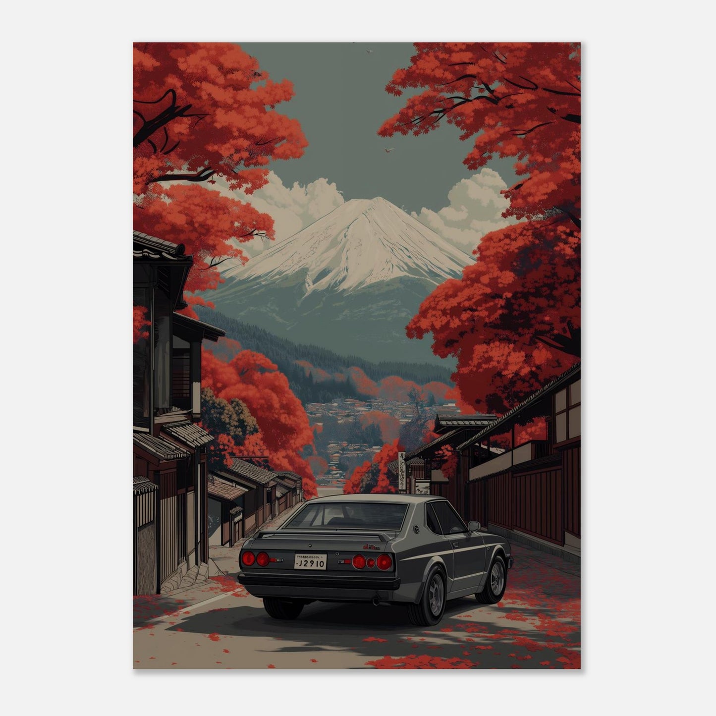 MYSTBIT ART | Retro Fuji Adventure Art Print Wall Art