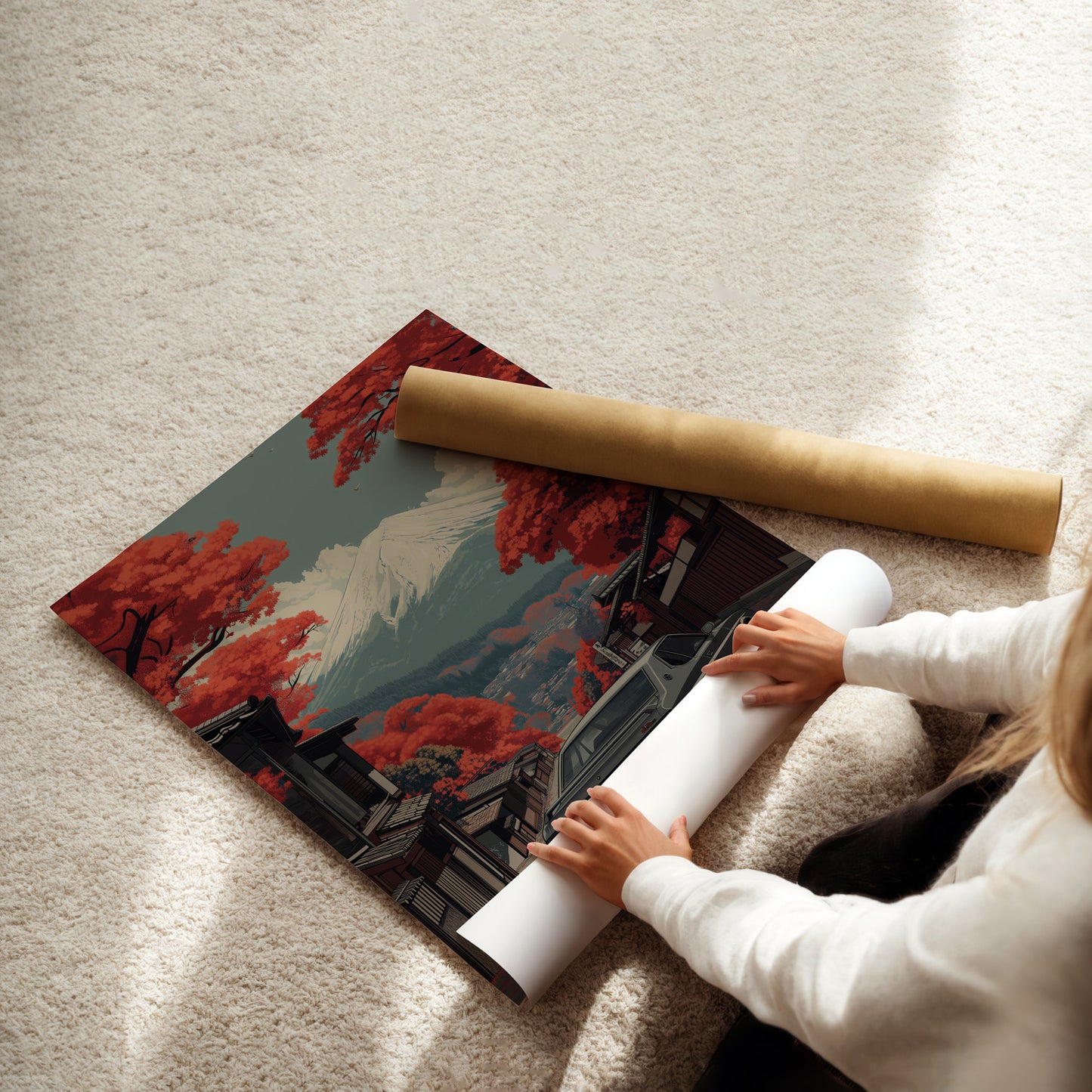 MYSTBIT ART | Retro Fuji Adventure Art Print Wall Art